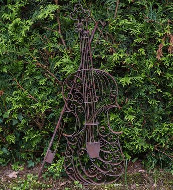 Aubaho Gartenfigur Geige Violine Dekoration Instrument Wanddekoration Metall Modell Garte
