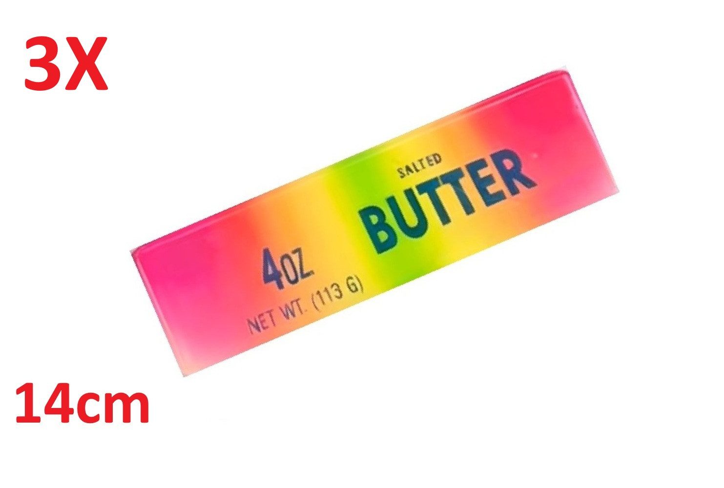 OLi Therapieknete Farbiges Squishy Butter – Weiche dehnbare Knetmasse (113 G) (3-tlg., L-13,3cm / B-3,5cm), Farbiges Anti-Stress, Spielspaß für Kinder & Erwachsene