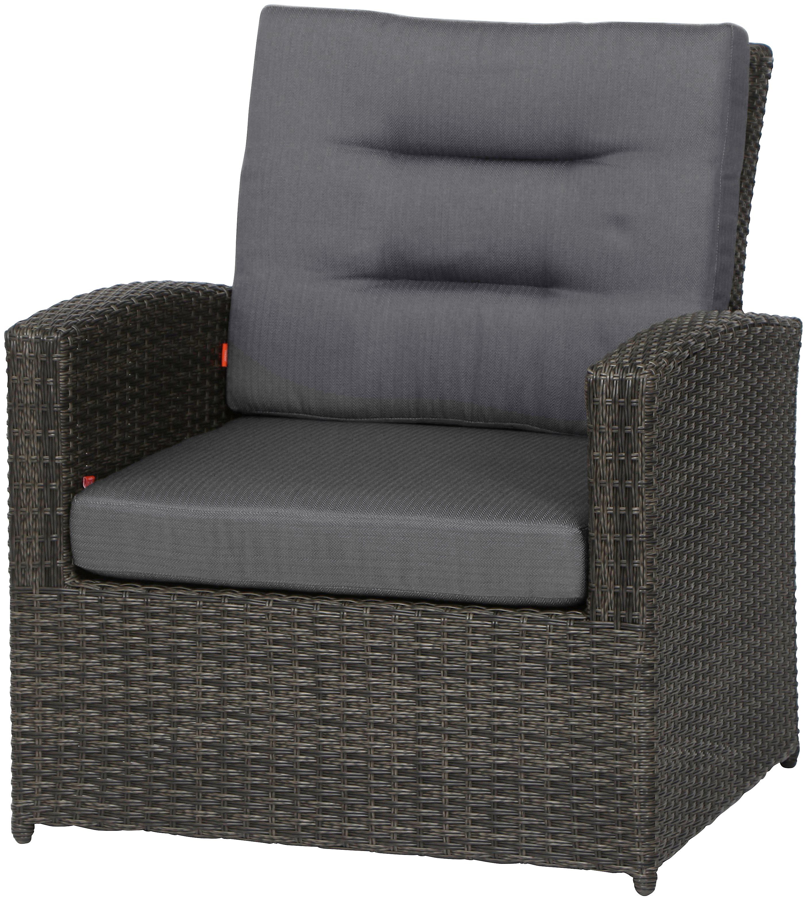 SIENA GARDEN Loungesessel »Porto«, Alu/Polyrattan, verstellbar, inkl