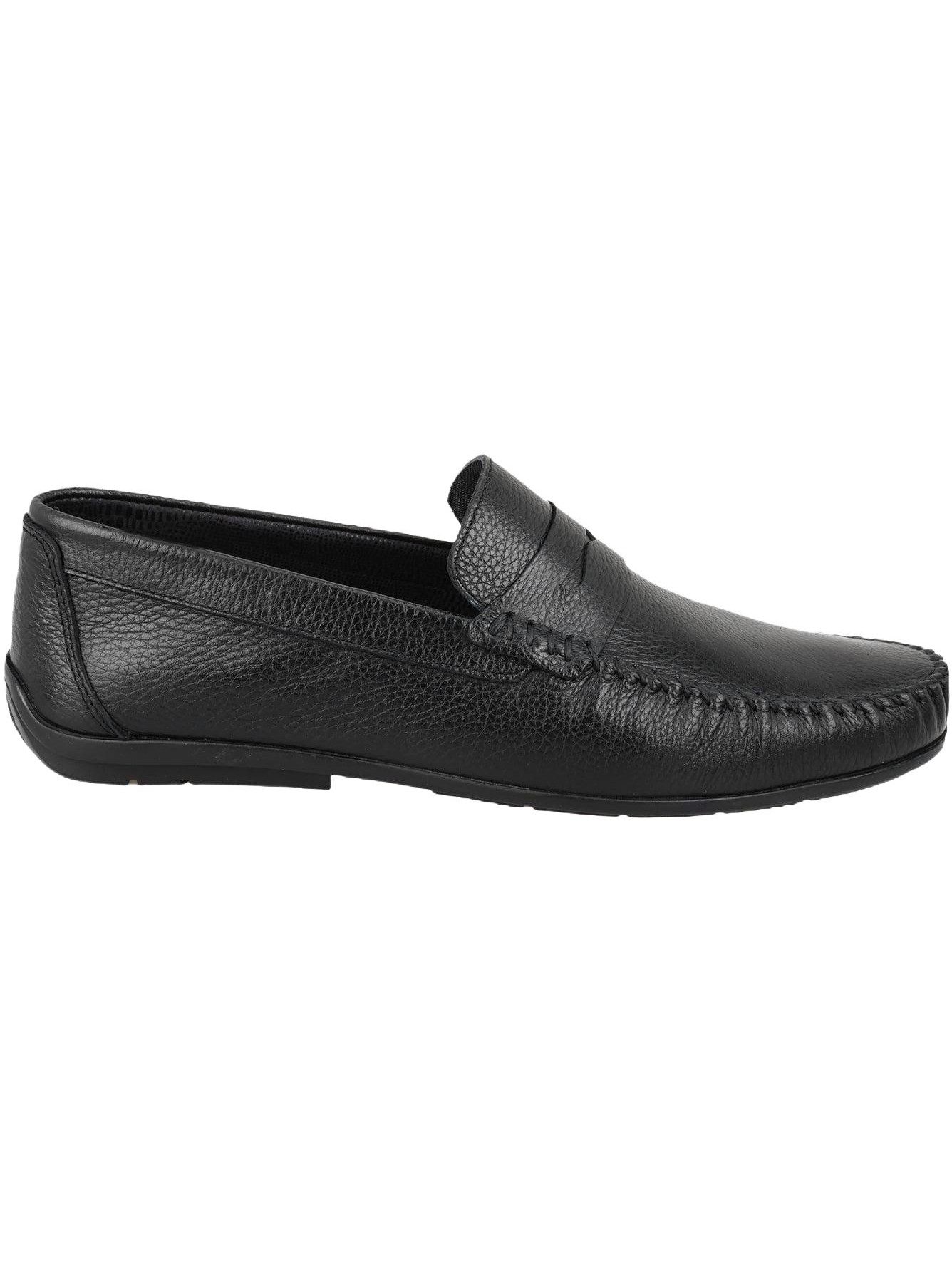 Desa Herren-Lederslipper – Synthetiksohle, flacher Absatz, atmungsaktiv Loafer