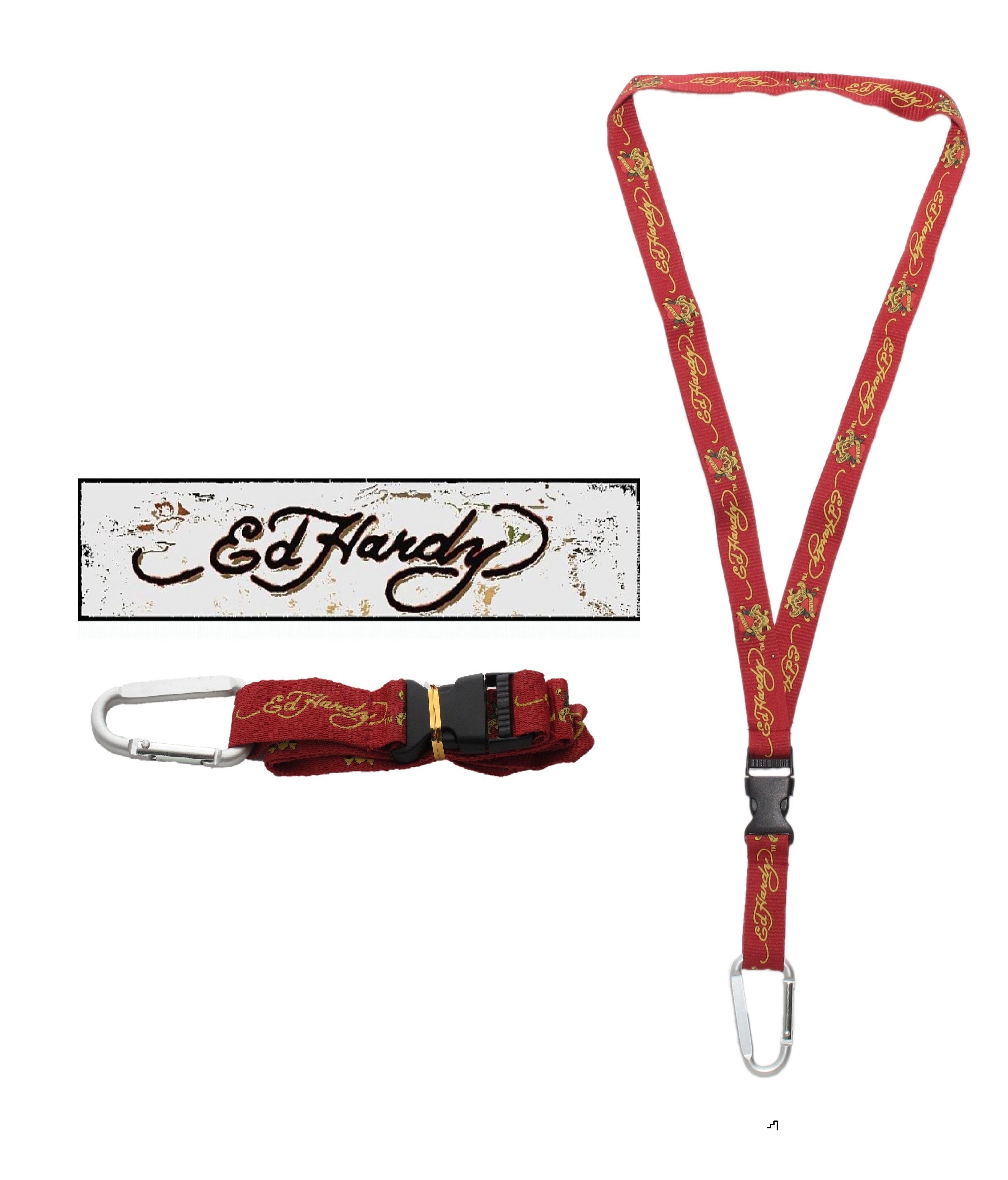 Ed Hardy Schlüsselanhänger Ed Hardy Lanyard Schlüsselband Love Kills Slowly günstig online kaufen