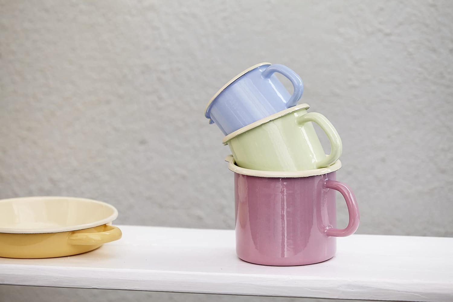 Riess Milchtopf Schnabeltopf türkis, emailliertes Stahlblech