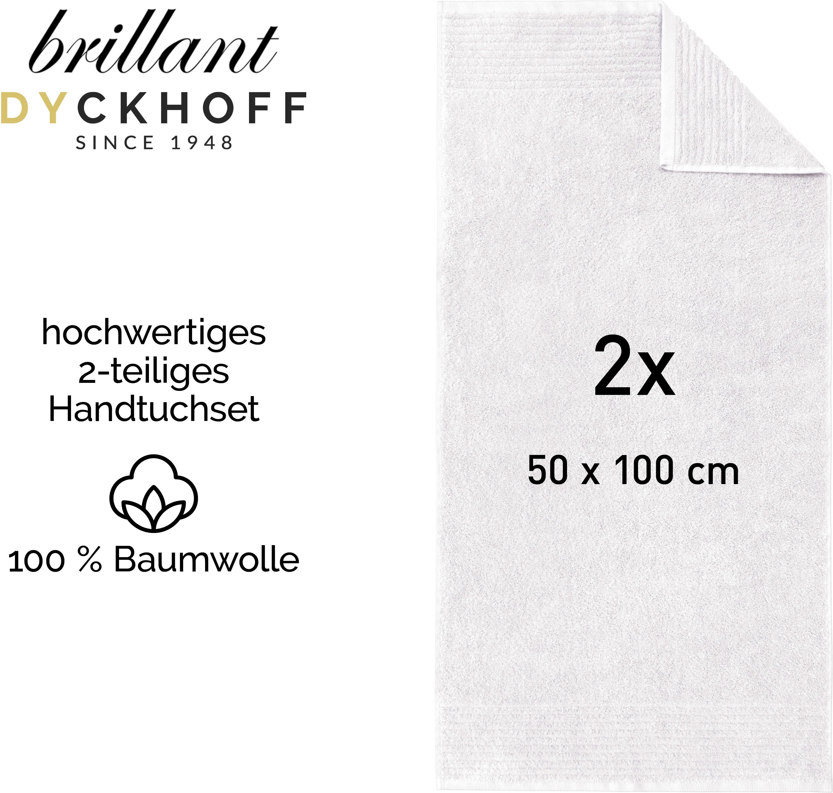 Dyckhoff Handtücher Handtuch-Set BRILLANT 2-tlg., Baumwolle, 50x100 cm, Frottier (2-St), Baumwolle – Bild 4 von 5