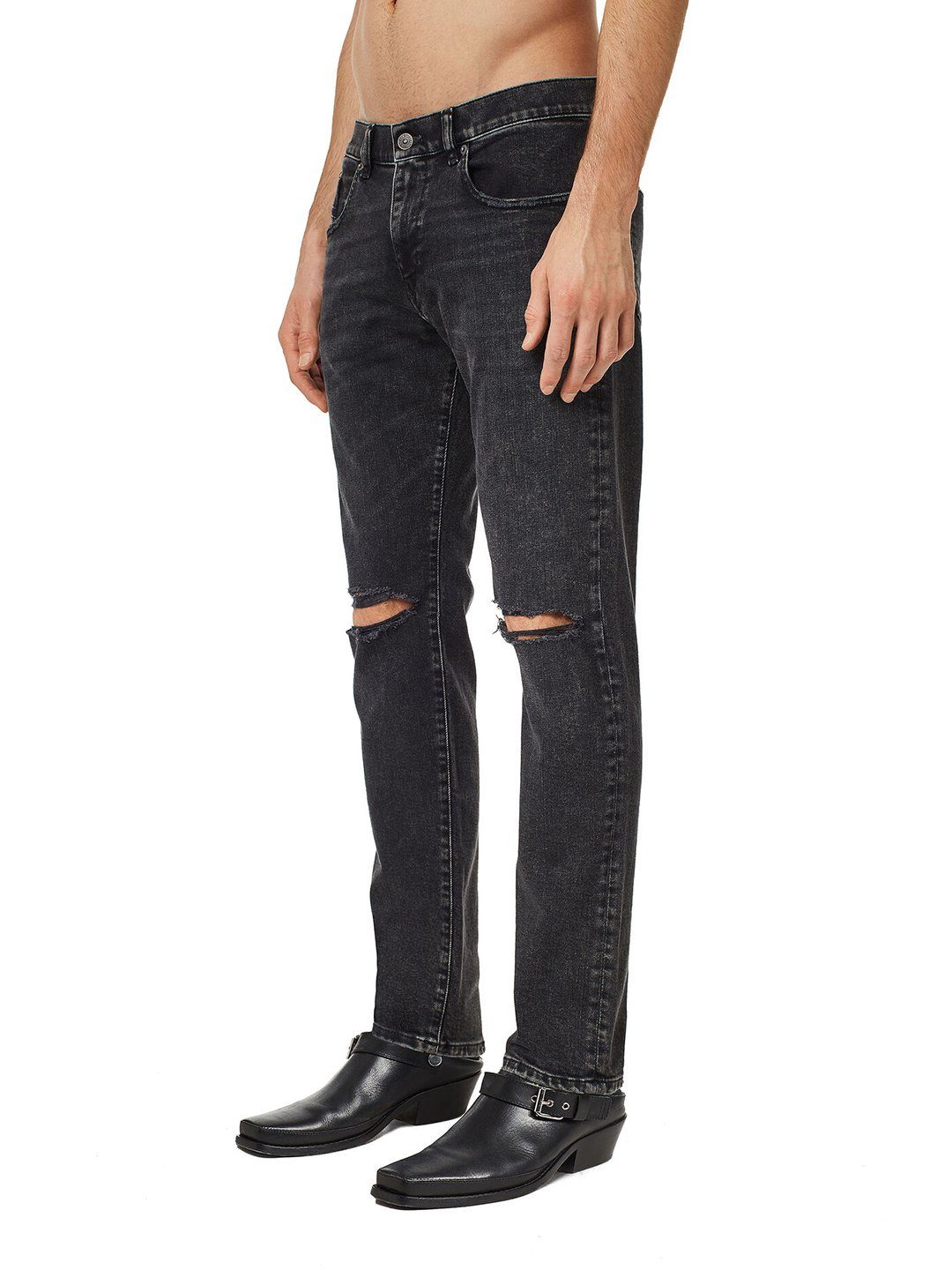 09D19 Slim-fit-Jeans Destroyed Diesel D-Strukt Hose Stretch -