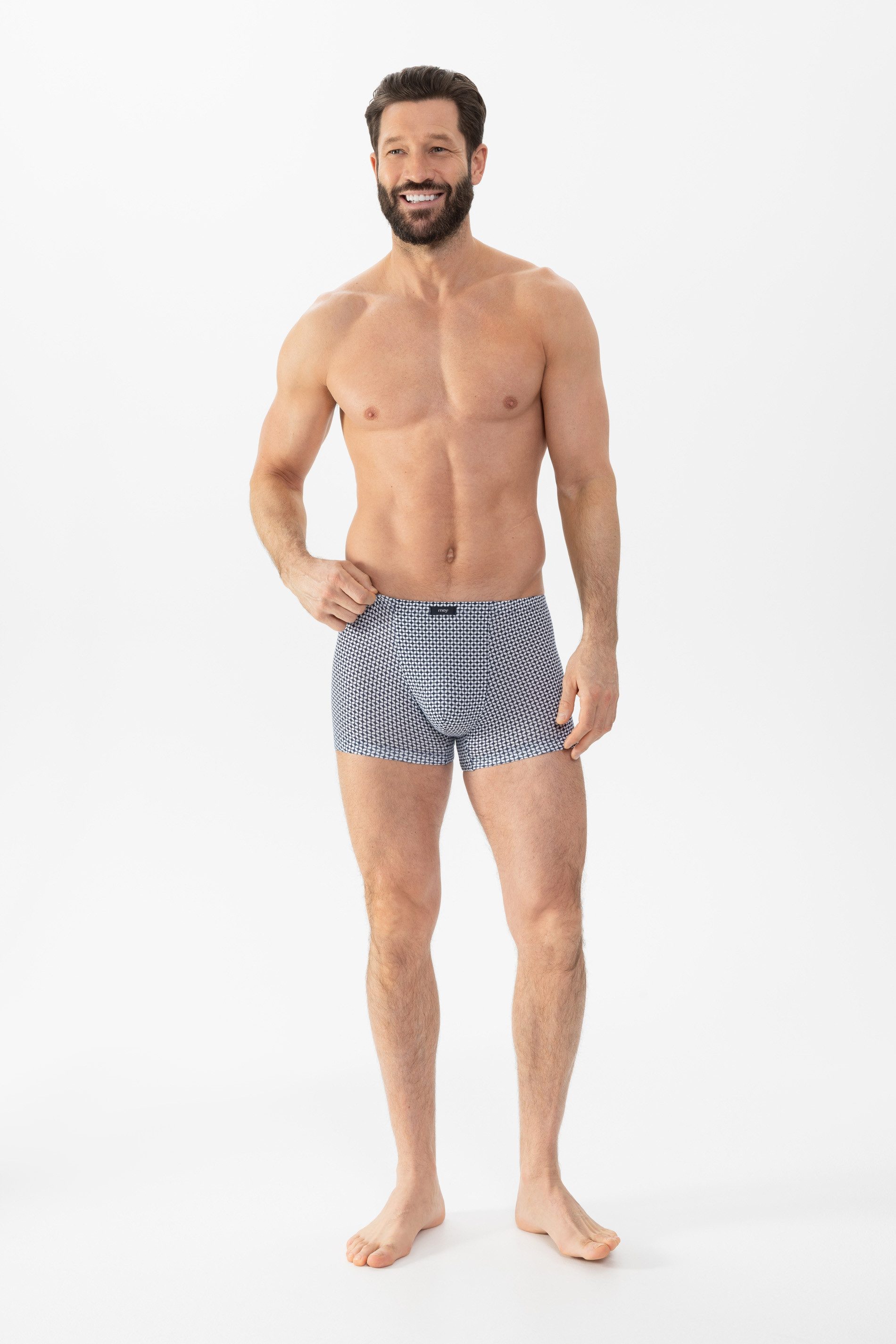 Mey Trunk Mey Herren Shorty Serie Blue Geo mit Print (1-St., 1)