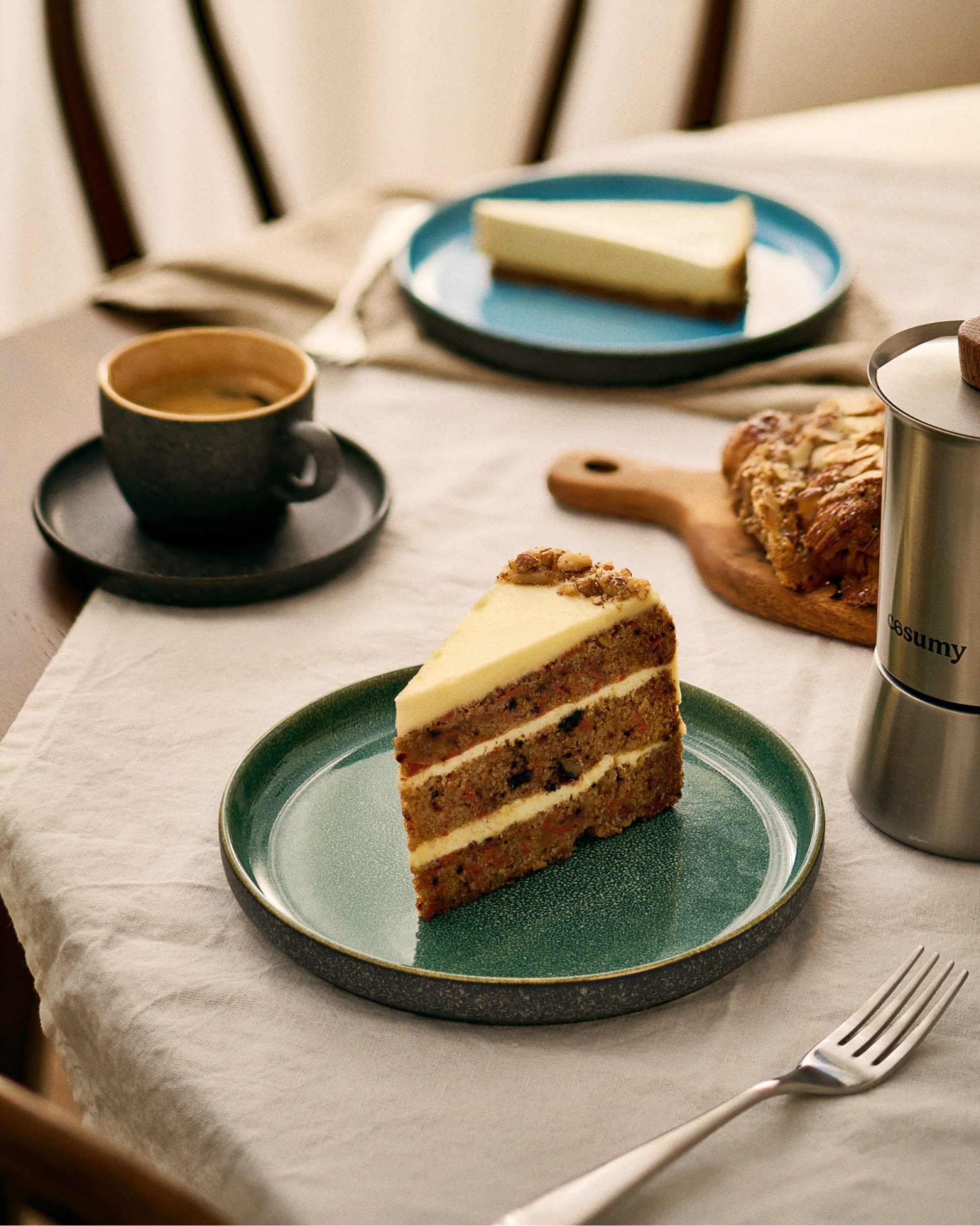 Cosumy Dessertteller Steingut Geschirr Set 4 Personen – Handgefertigtes Tafelservice, (4 St), Handglasiert- Mikrowellenfest - Spülmaschinenfest – Design Geschirr";