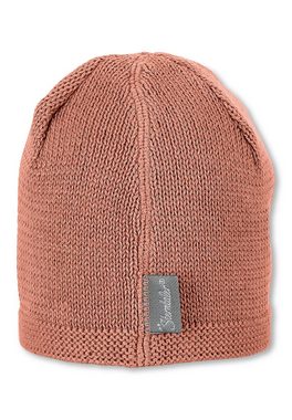 Sterntaler® Strickmütze OCS Strickmütze (1-St., Wintermütze gefütterte und ideal für kalte Tage) Strick Beanie Kinder aus weicher Baumwolle unifarben