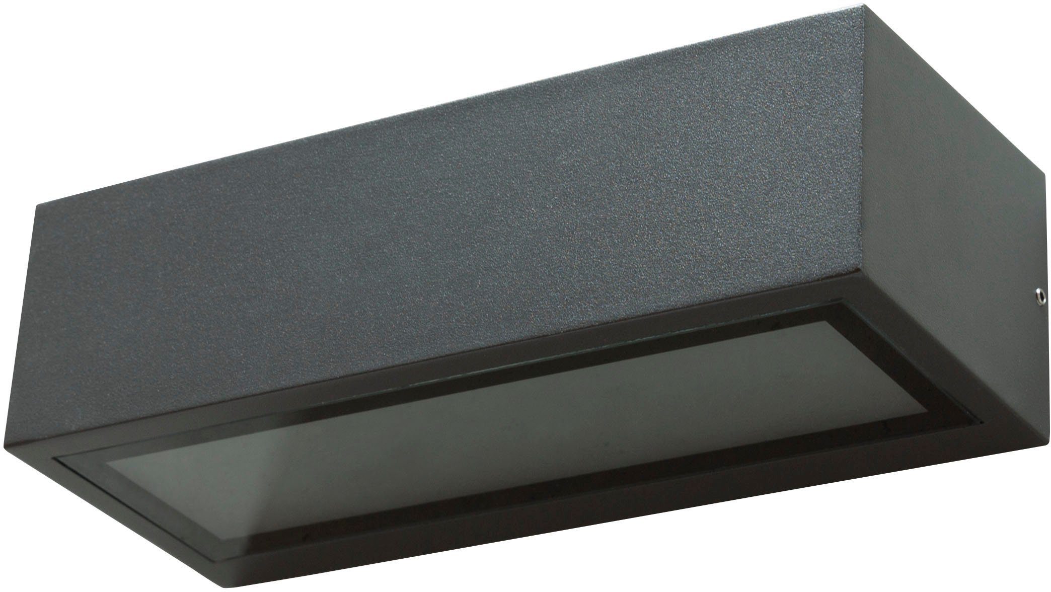 HEITRONIC Außen-Wandleuchte Madura, ohne Leuchtmittel, Wand-Außenleuchte,Abschattungsplatte für individuellen Lichtaustritt