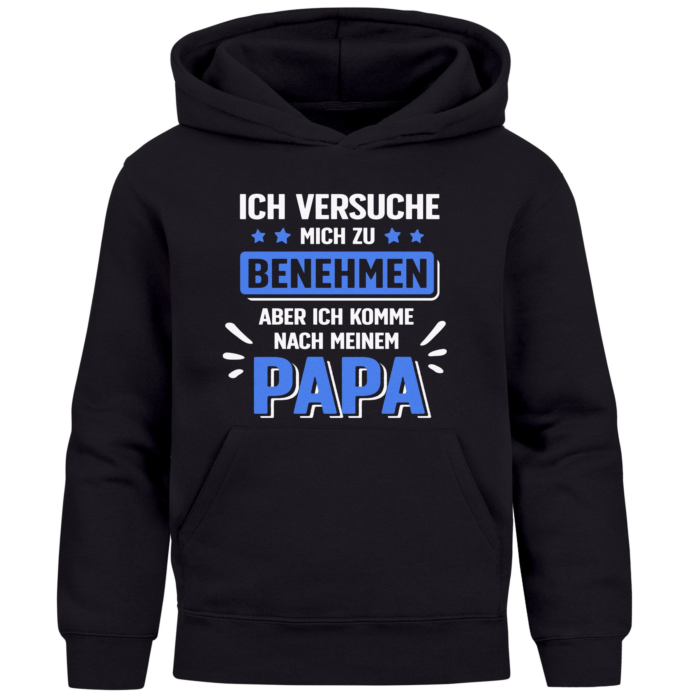 MoonWorks Hoodie Kinder Hoodie Mädchen Spruch lustig Ich versuche mich zu benehmen
