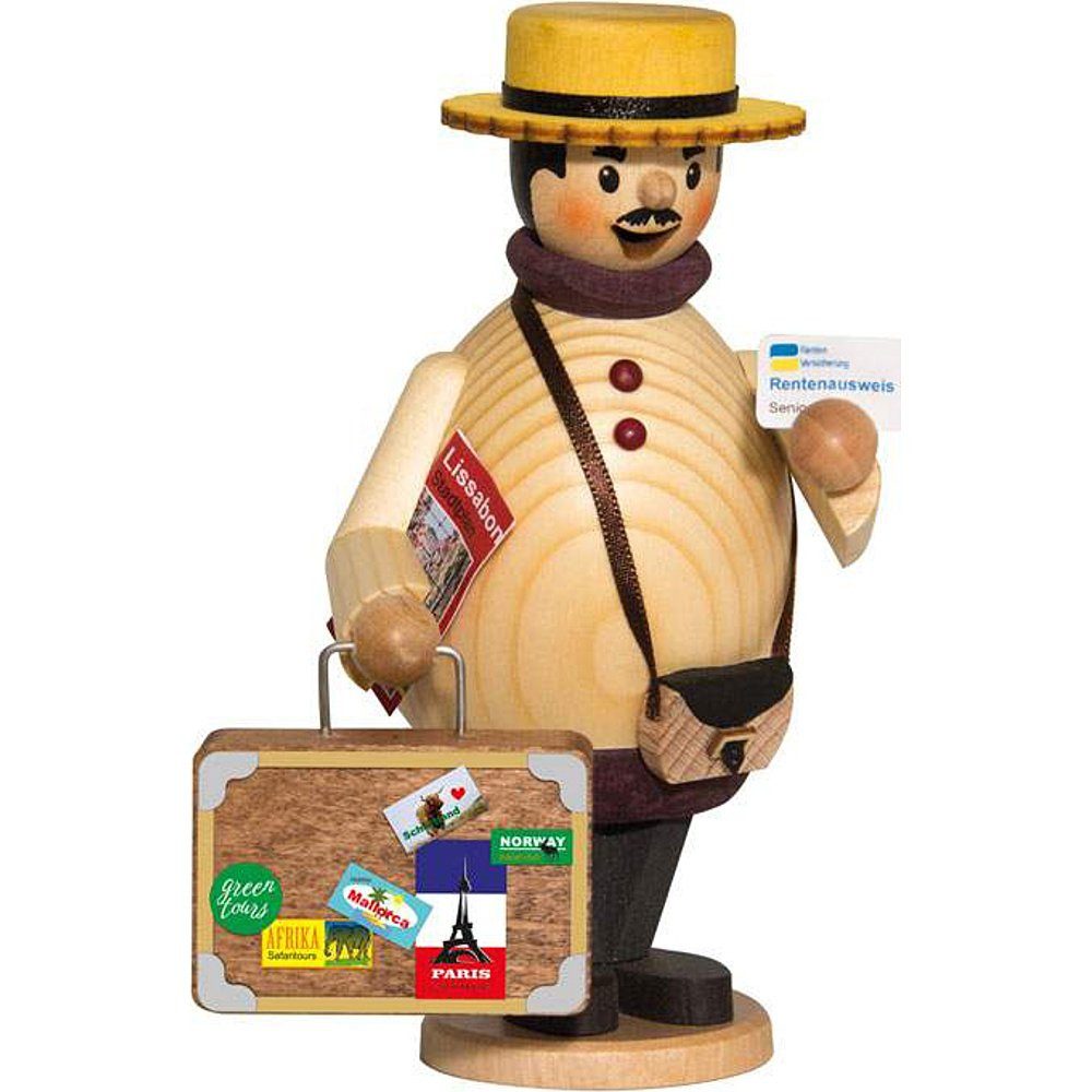 Kuhnert Räuchermännchen Rentner Max (16cm) Räuchermann von Drechslerei Kuhnert