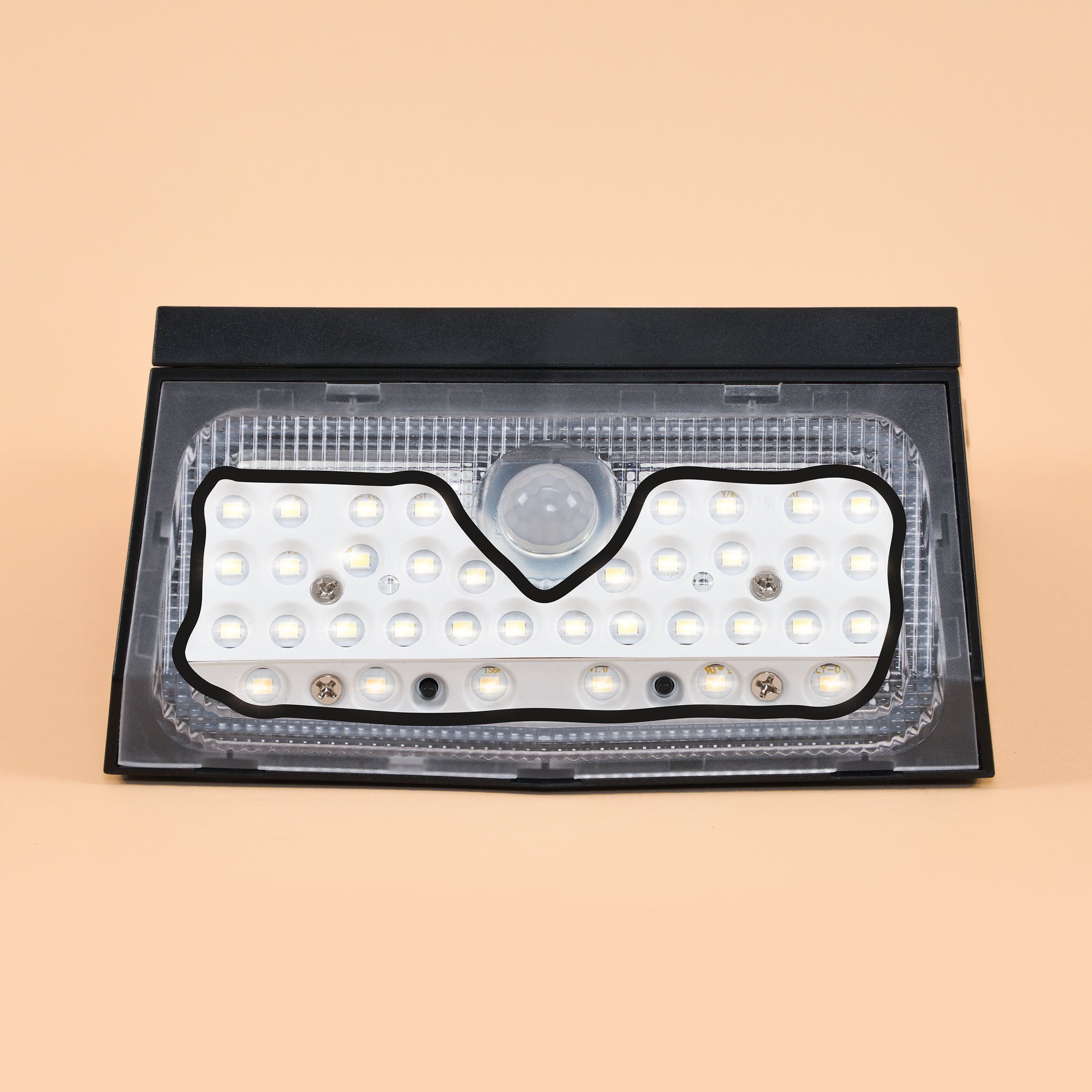 esotec LED Außen-Wandleuchte Solarleuchte mit Bewegungsmelder outdoor 36 LEDs 3000K 6000K 102270