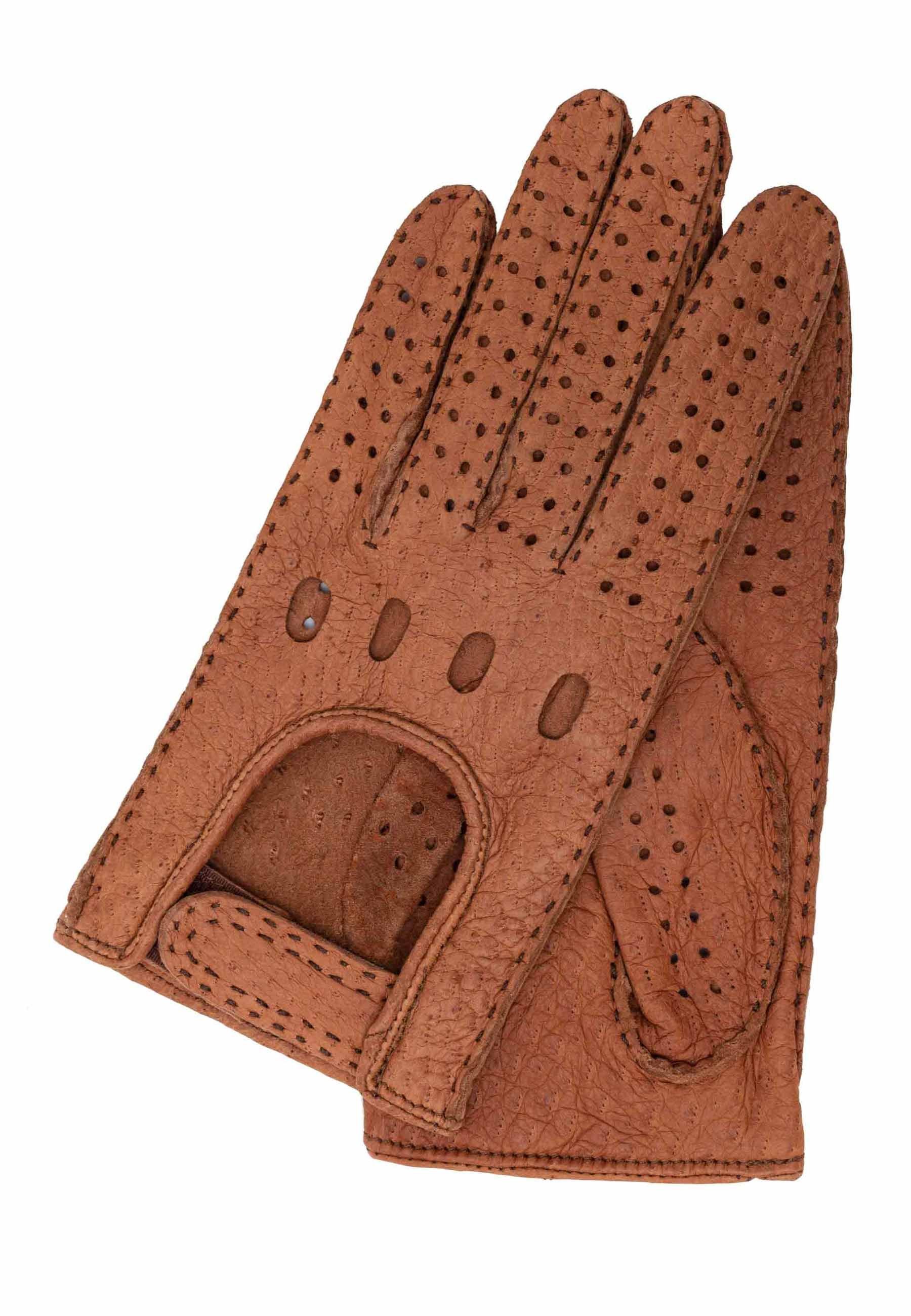 Peccary Womens Driving klassischem in GRETCHEN Lederhandschuhe Autohandschuh-Design Gloves bronzefarben