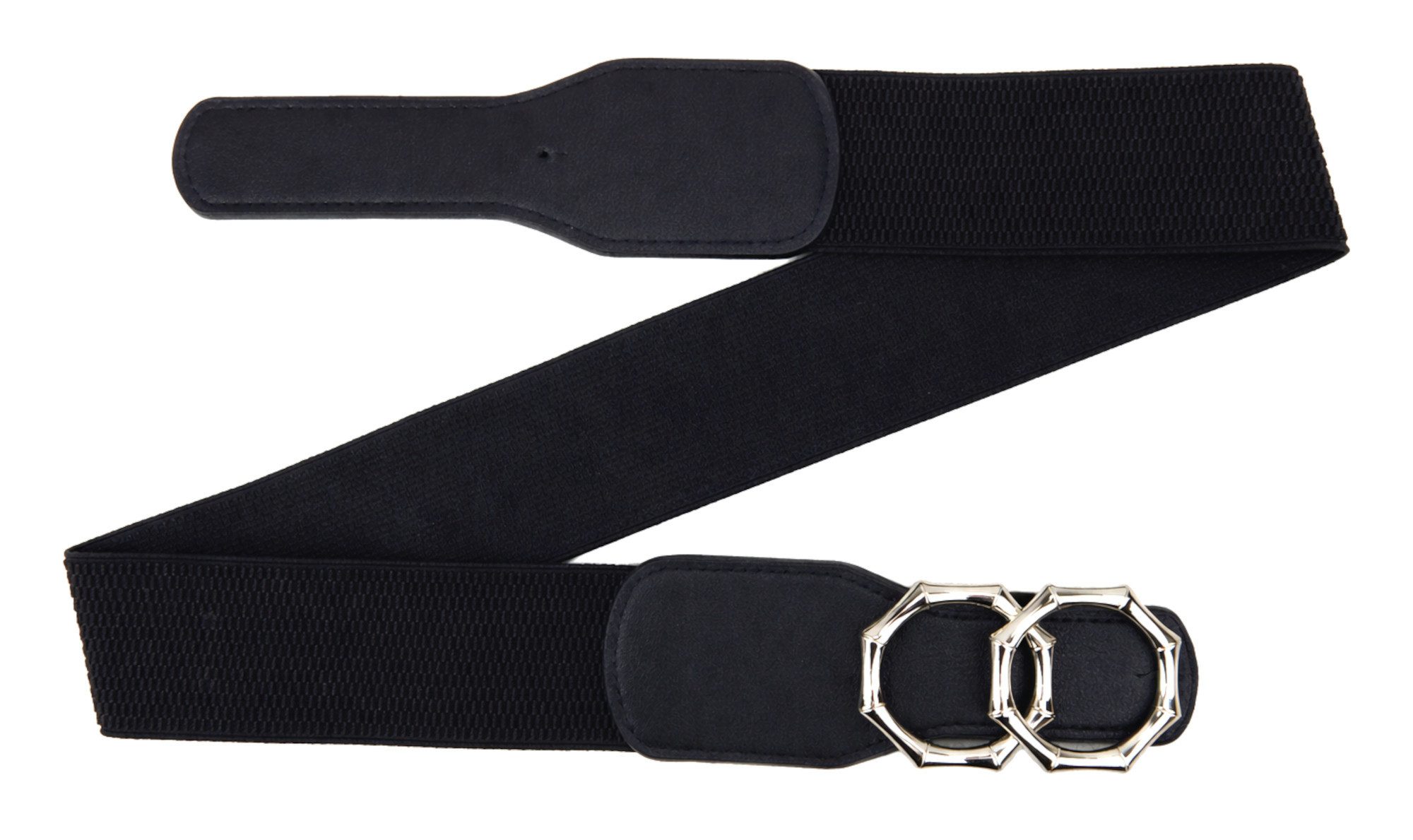 Ella Jonte Stretchgürtel Elastischer Taillengürtel mit Silberschnalle