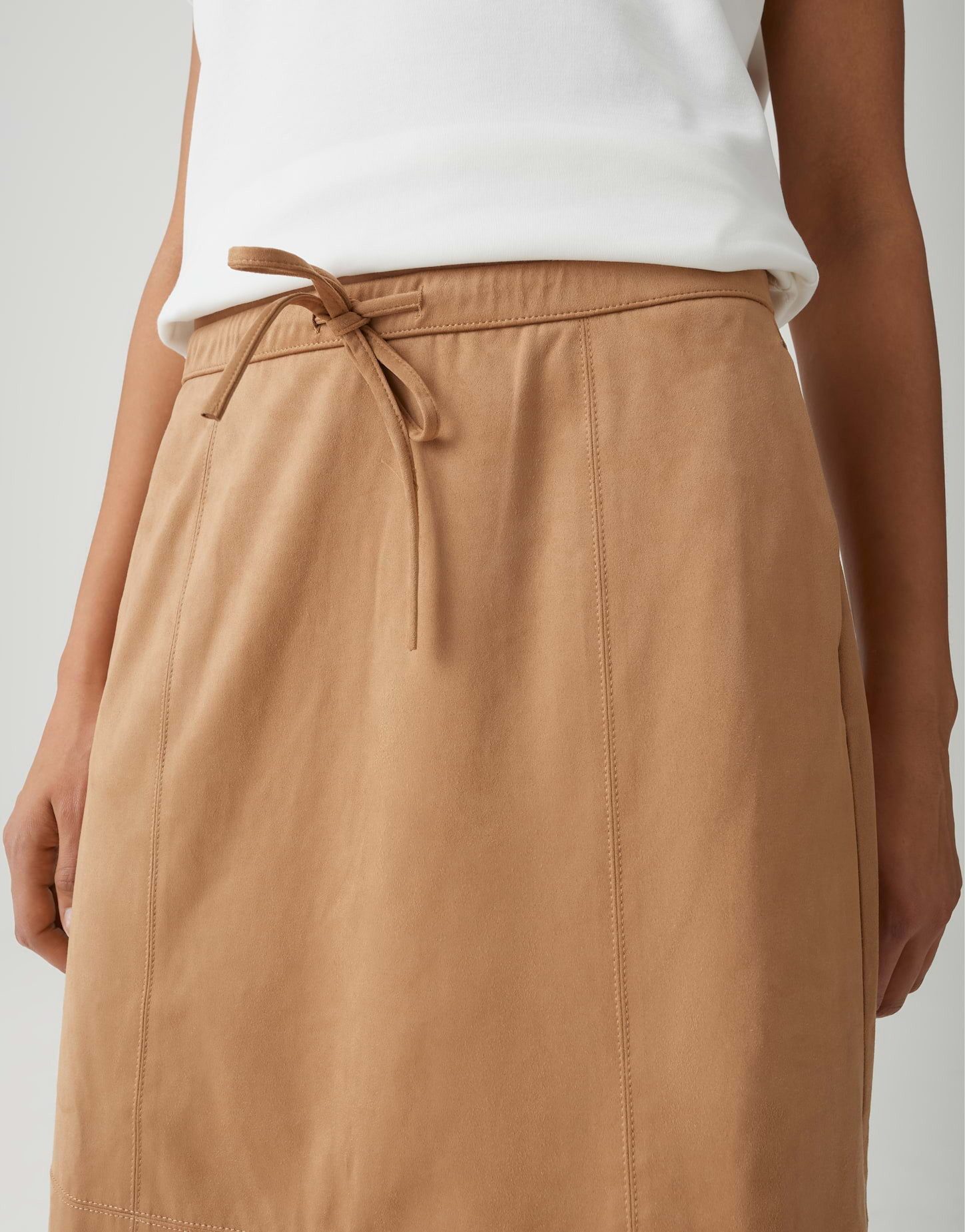 OPUS Midirock RINGA A-Linie in Velourslederoptik