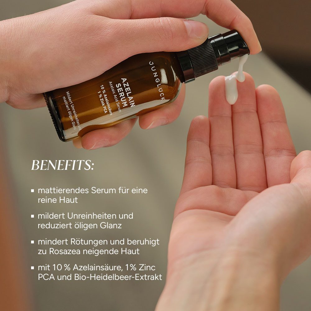 JUNGLÜCK Gesichtsserum Azelain Serum - 10% azelaic acid, 1-tlg., Wirkt gezielt gegen Unreinheiten