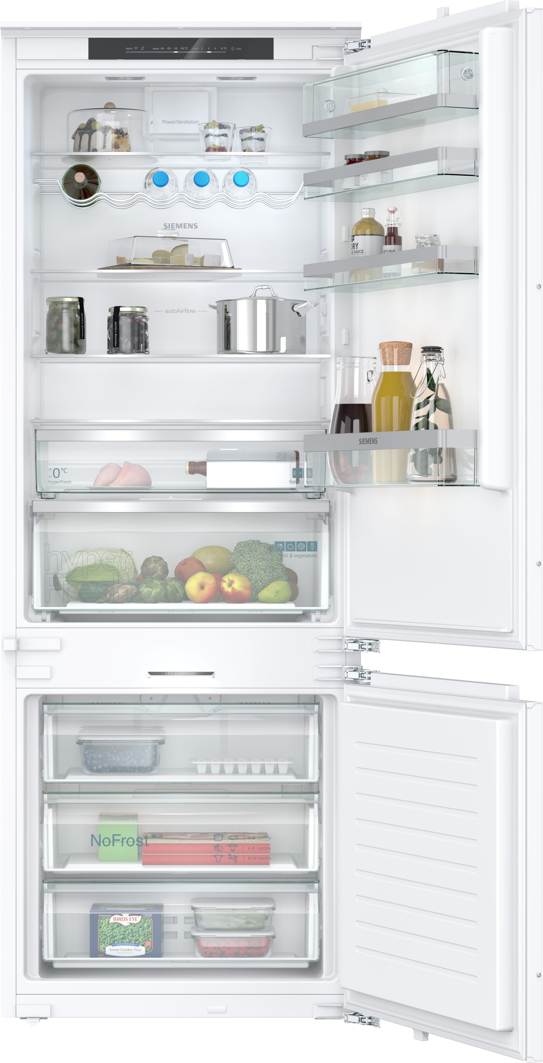 SIEMENS Einbaukühlgefrierkombination iQ500 KB96NADD1, 193,5 cm hoch, 70,8 cm breit
