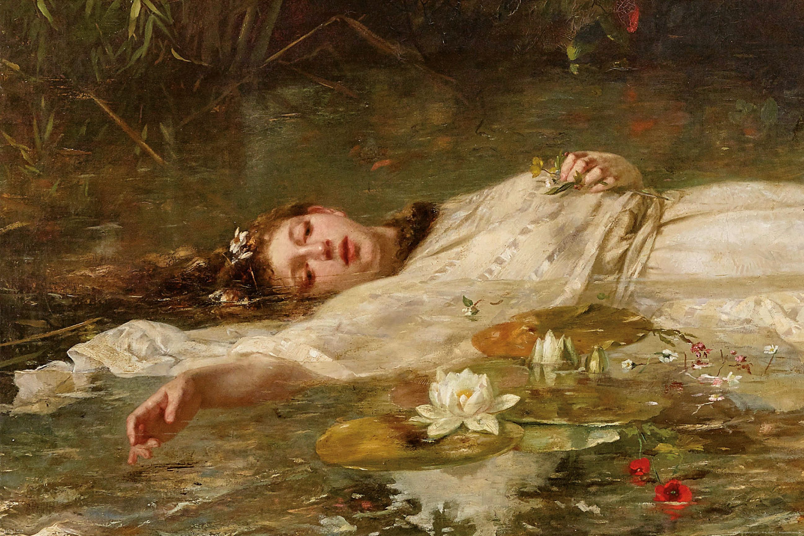 Kunstdruck Friedrich Heyser - Ophelia Detail - Poster 61x91,5 cm günstig online kaufen