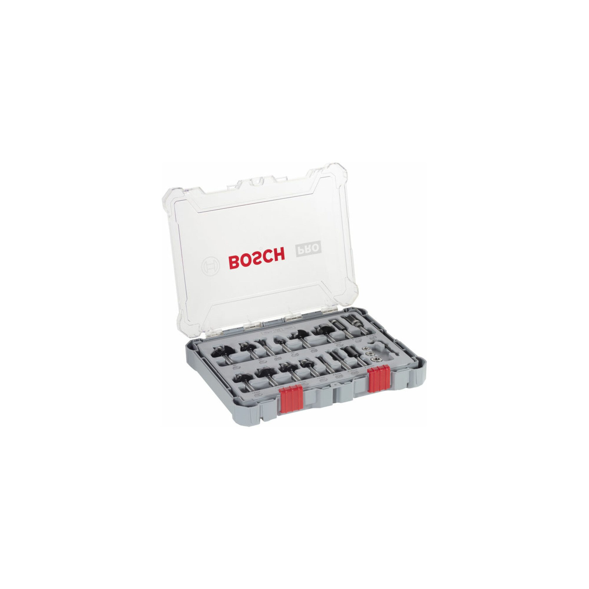 Bosch Professional Fräser-Set Bosch Fräser-Set 8-mm-Schaft 15-teilig