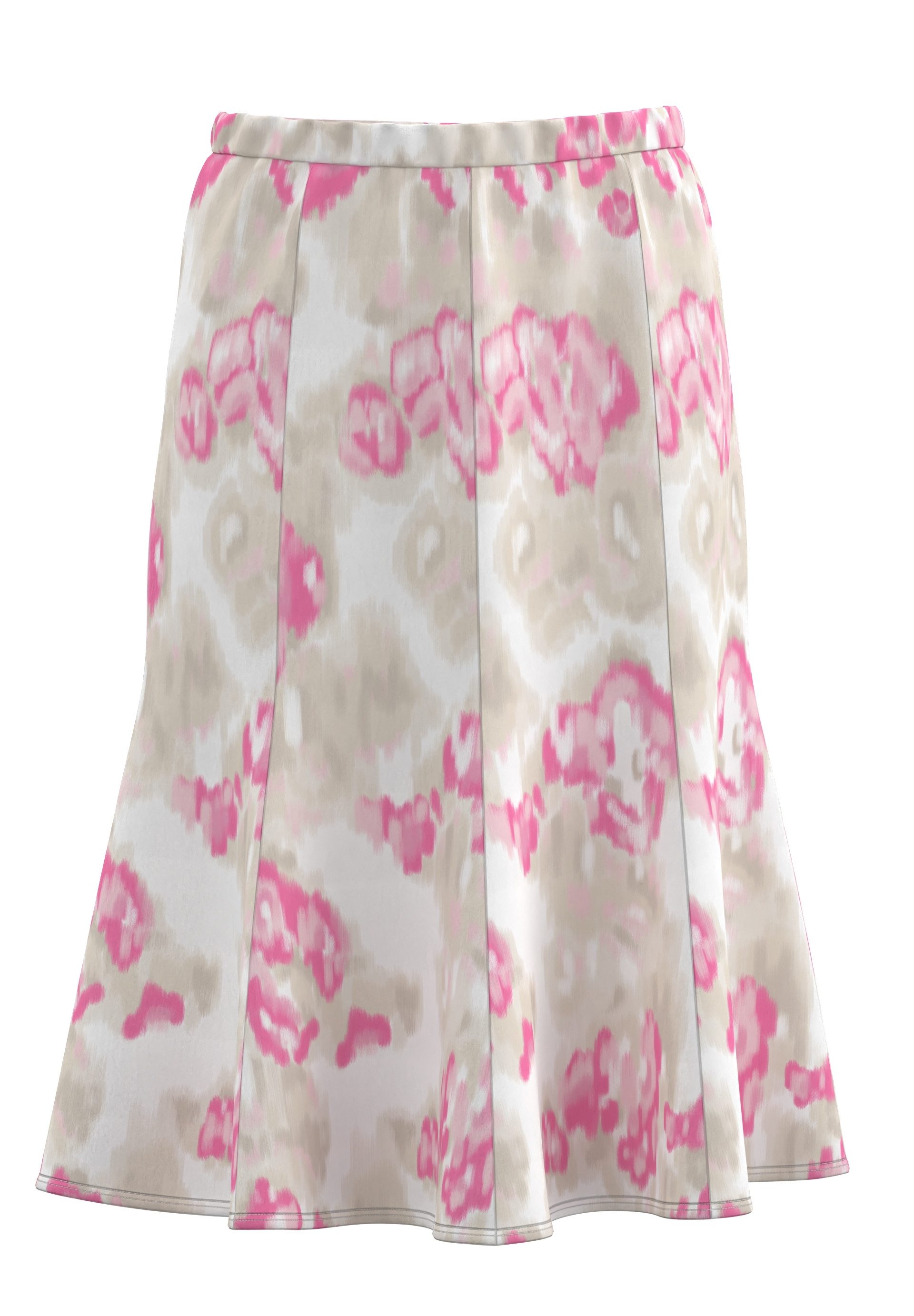 FRANK WALDER Midirock mit Floralprint