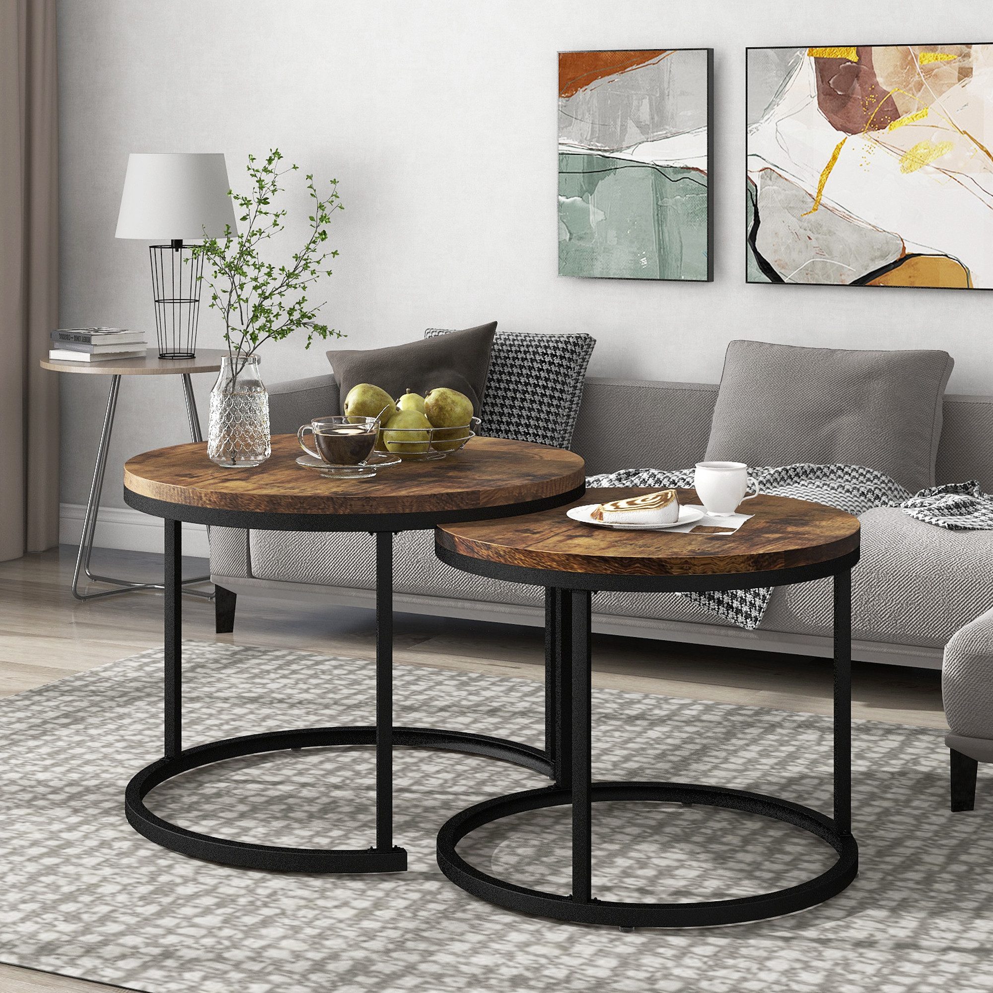 HAUSS SPOLE Couchtisch Runder Couchtisch 2er günstig online kaufen