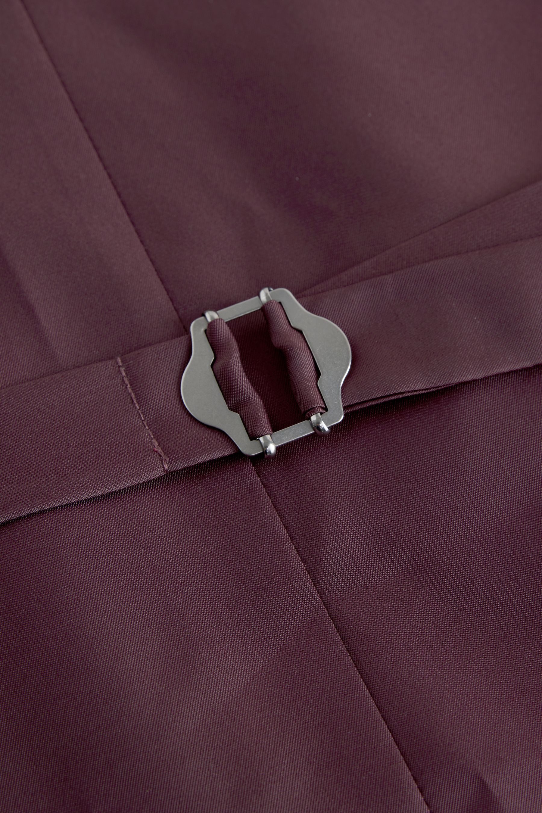 Next Anzugweste Tailored Fit Anzugweste mit Karomuster und Besatz (1-tlg) – Bild 4 von 5