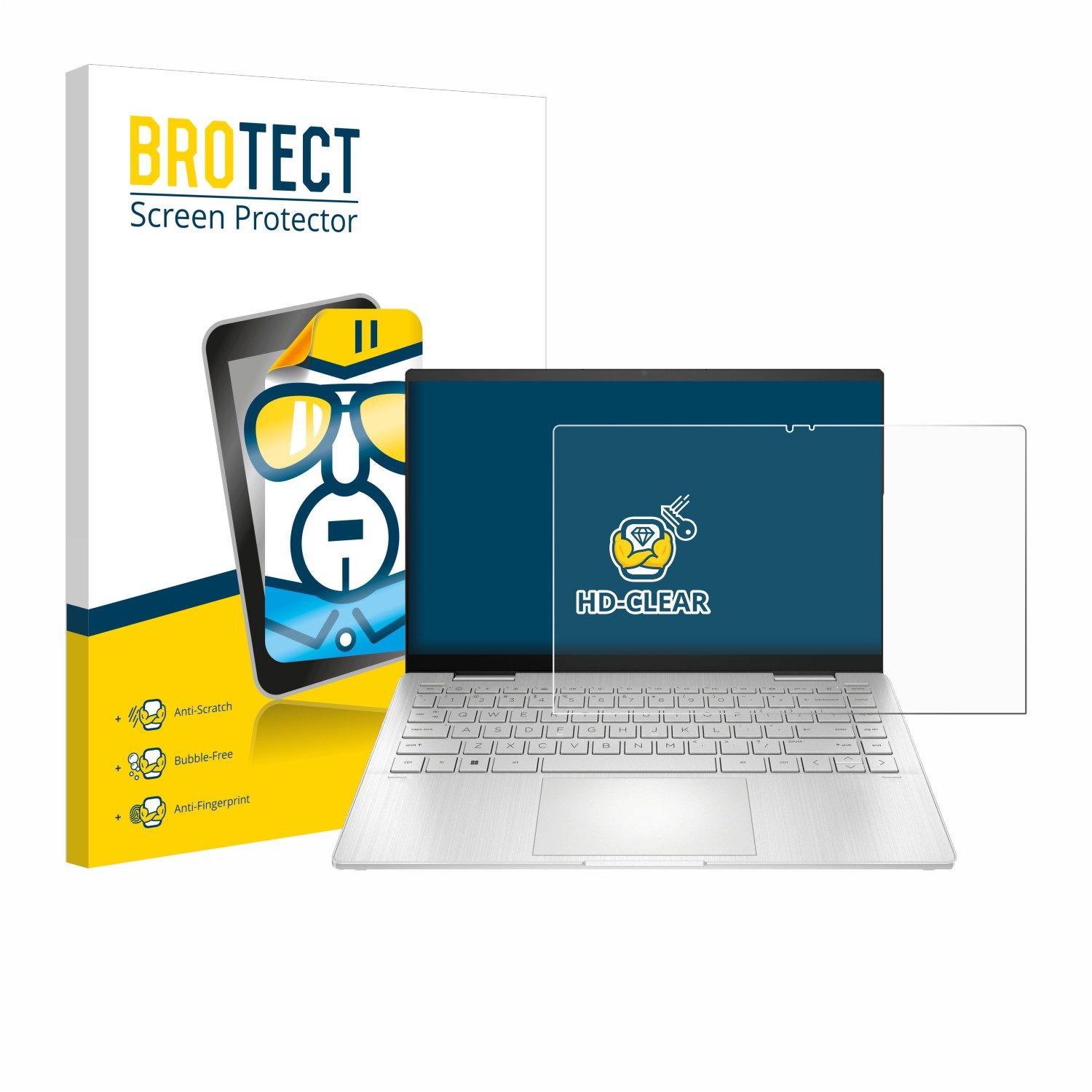 BROTECT Displayschutzfolie Schutzfolie für HP Pavilion x360 2-in-1 (14-ekX), Displayschutz Schutz Folie Klar Transparent