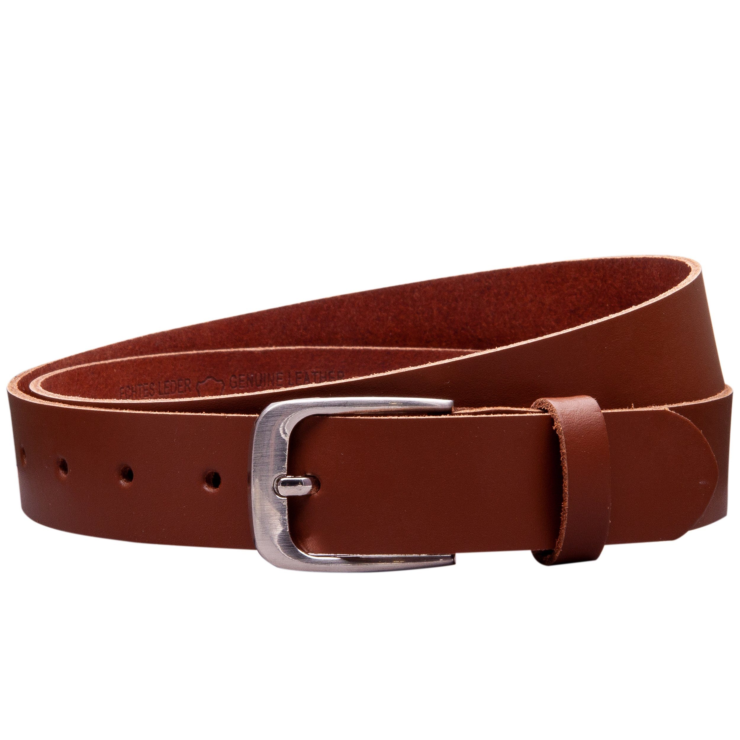COLOGNEBELT Ledergürtel OM317-SL-Hellbraun MADE IN GERMANY, Hellbraun Kürzb günstig online kaufen