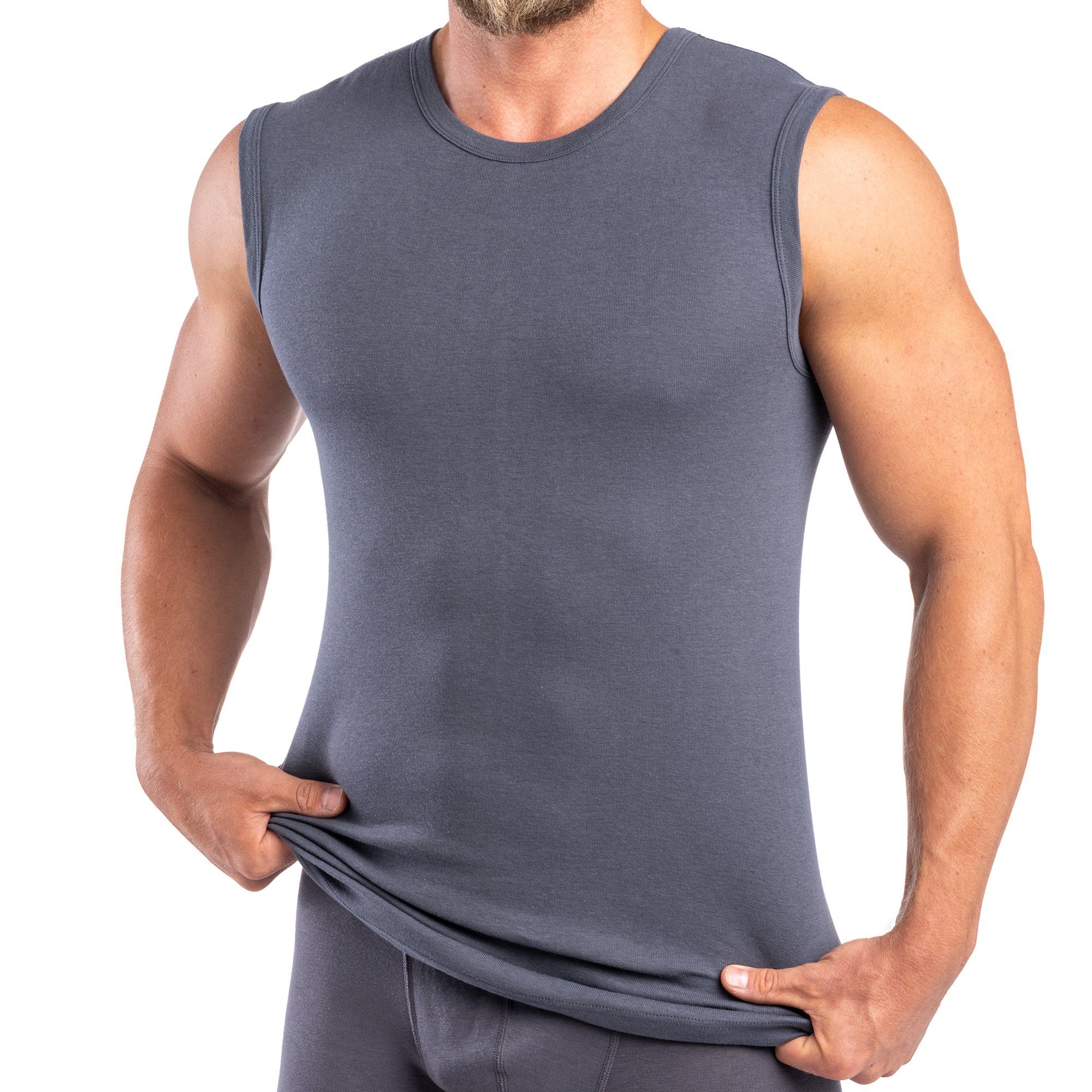 HERMKO Unterhemd 16040 Herren Sporthemd Rundhals-Ausschnitt günstig online kaufen