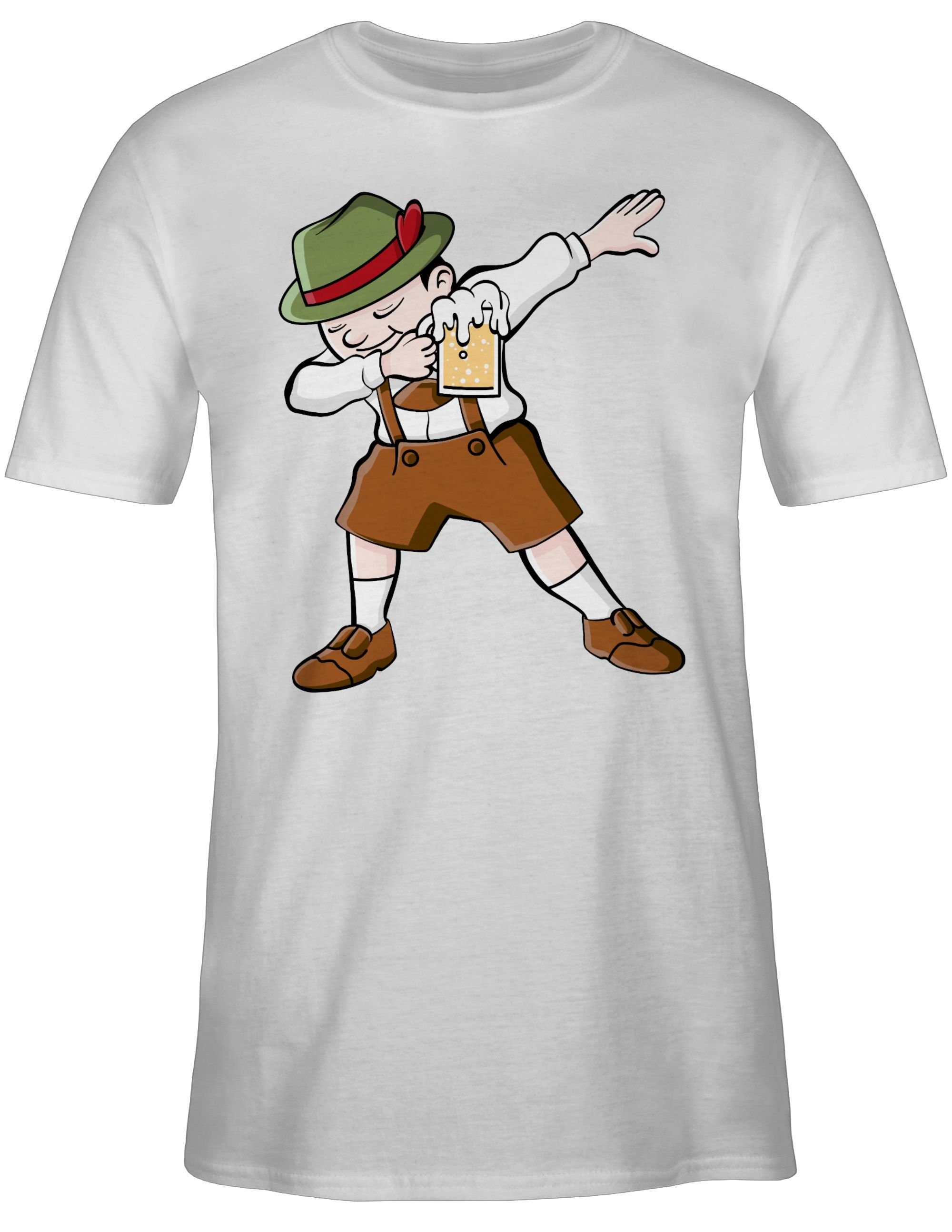 Shirtracer T-Shirt Dabbing Bayern Lederhosen Mode für Oktoberfest Herren