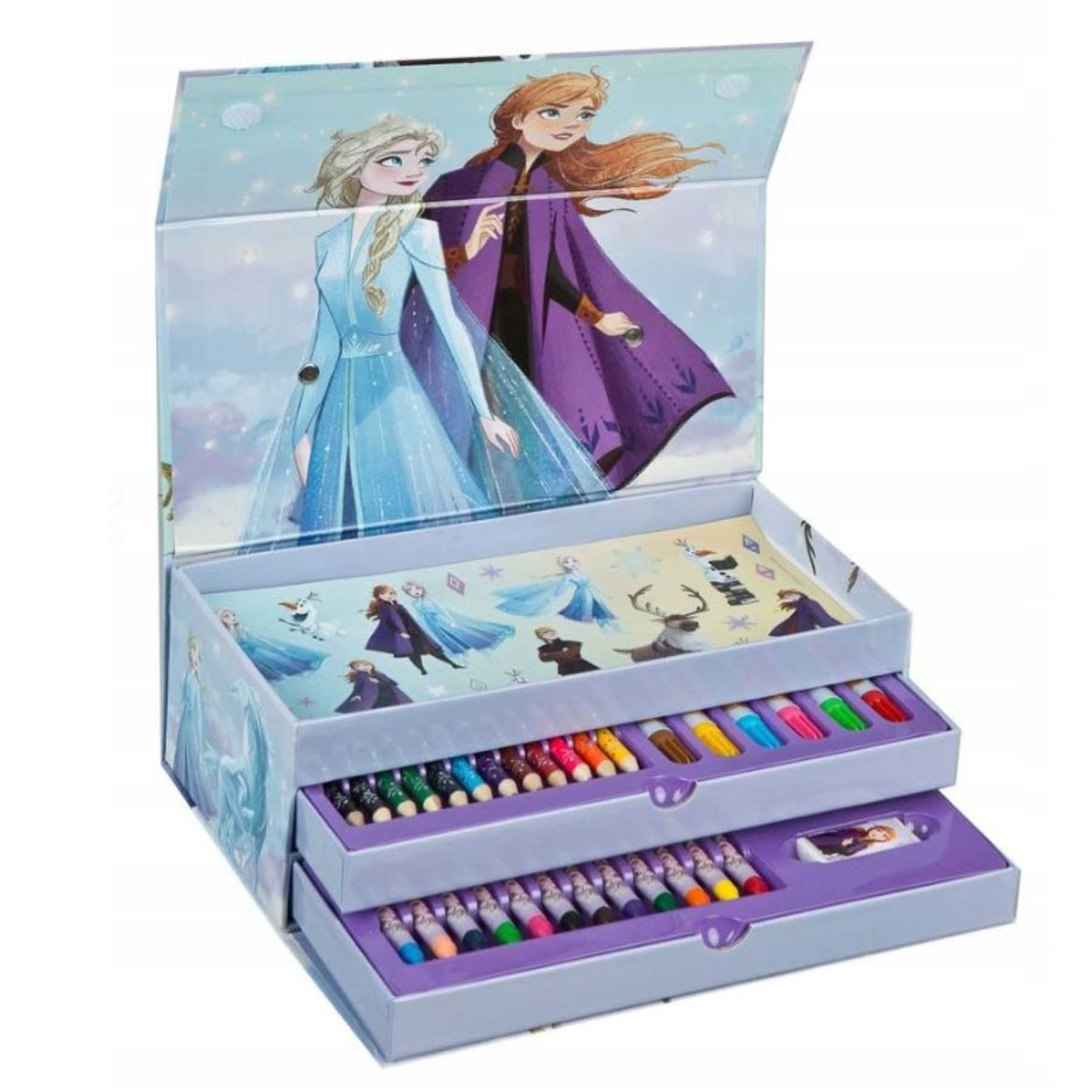 Disney Frozen Kreativset Malkasten mit Schublade Kreativset für junge Künstler, (44-tlg)
