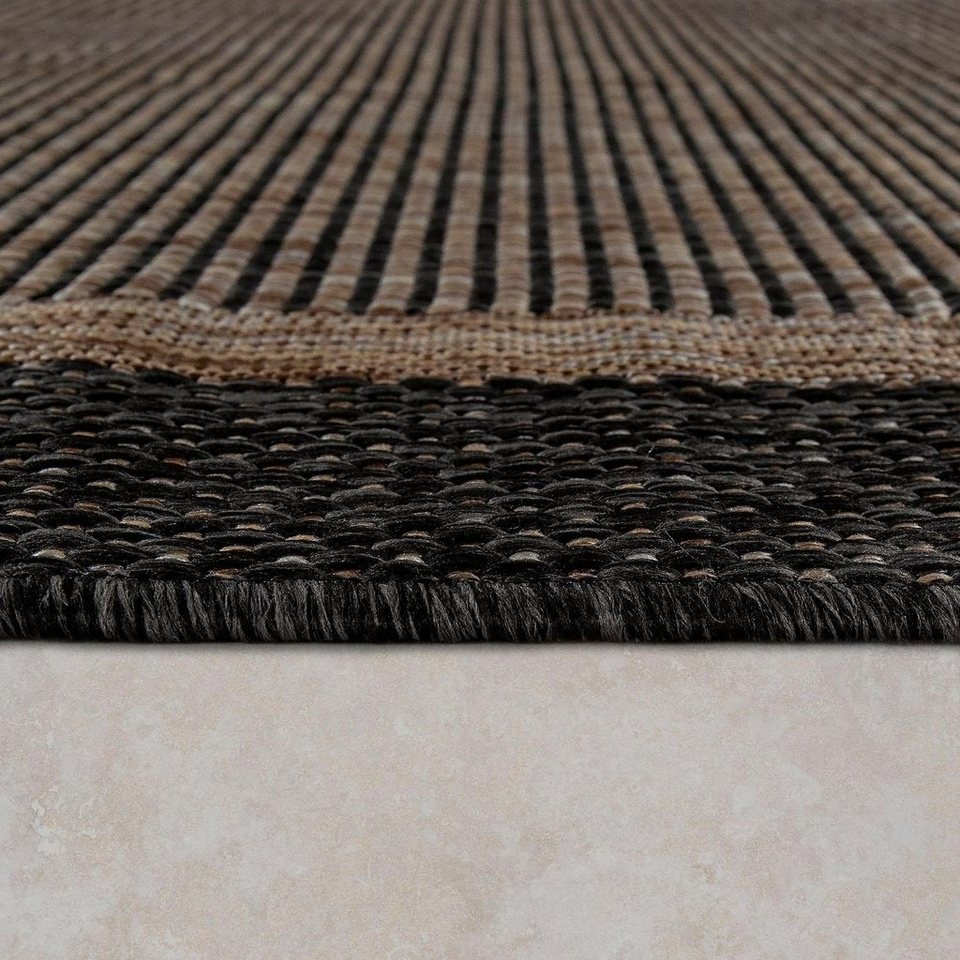 Teppich Illusion 325, Paco Home, rechteckig, Höhe: 5 mm, Flachgewebe,  meliert, mit Bordüre, Outdoor geeignet, UV-beständig
