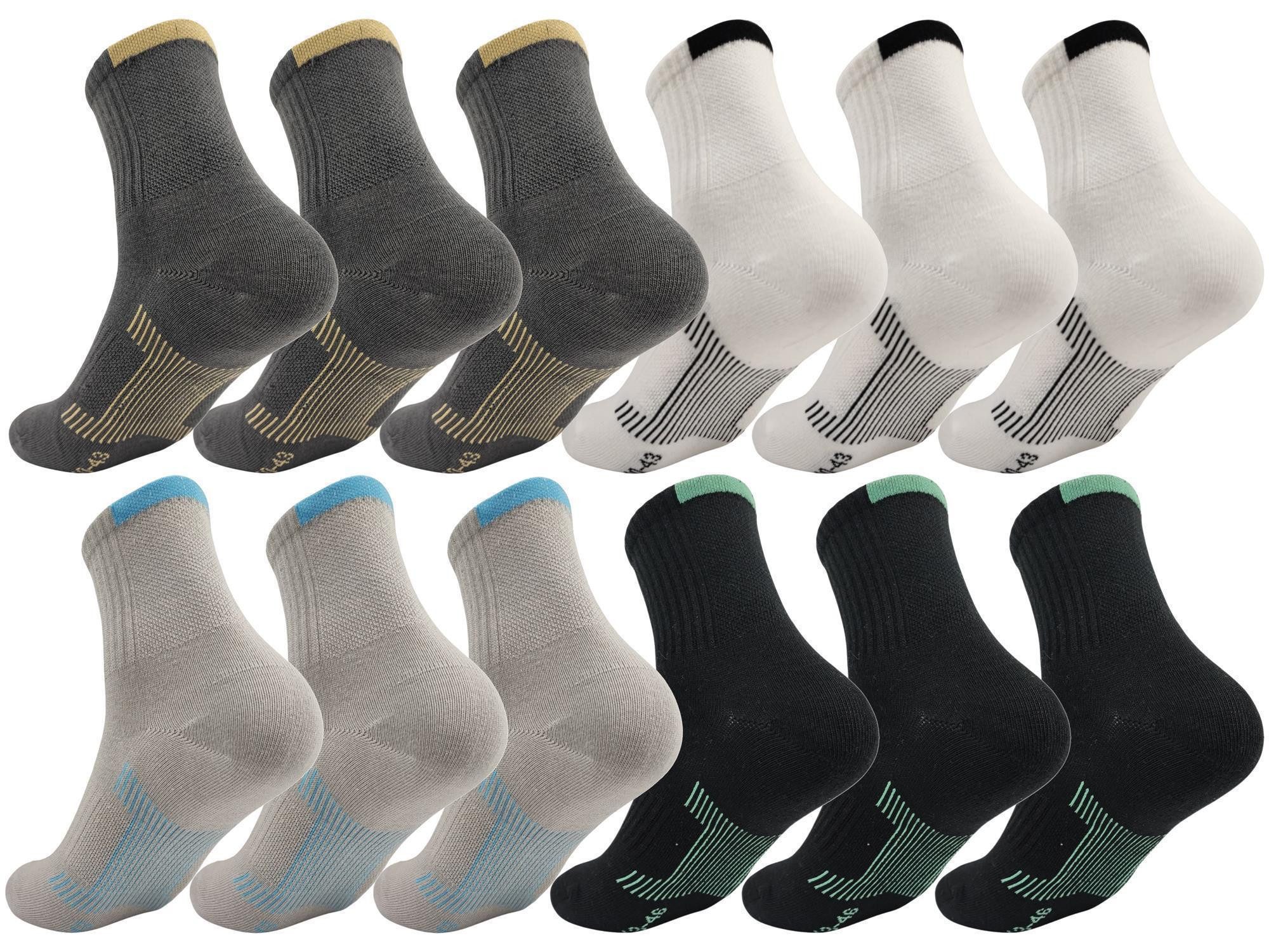 EloModa Sportsocken 12 Paar Herren Sport Sneaker Socken Quarter Socks Kurzs günstig online kaufen