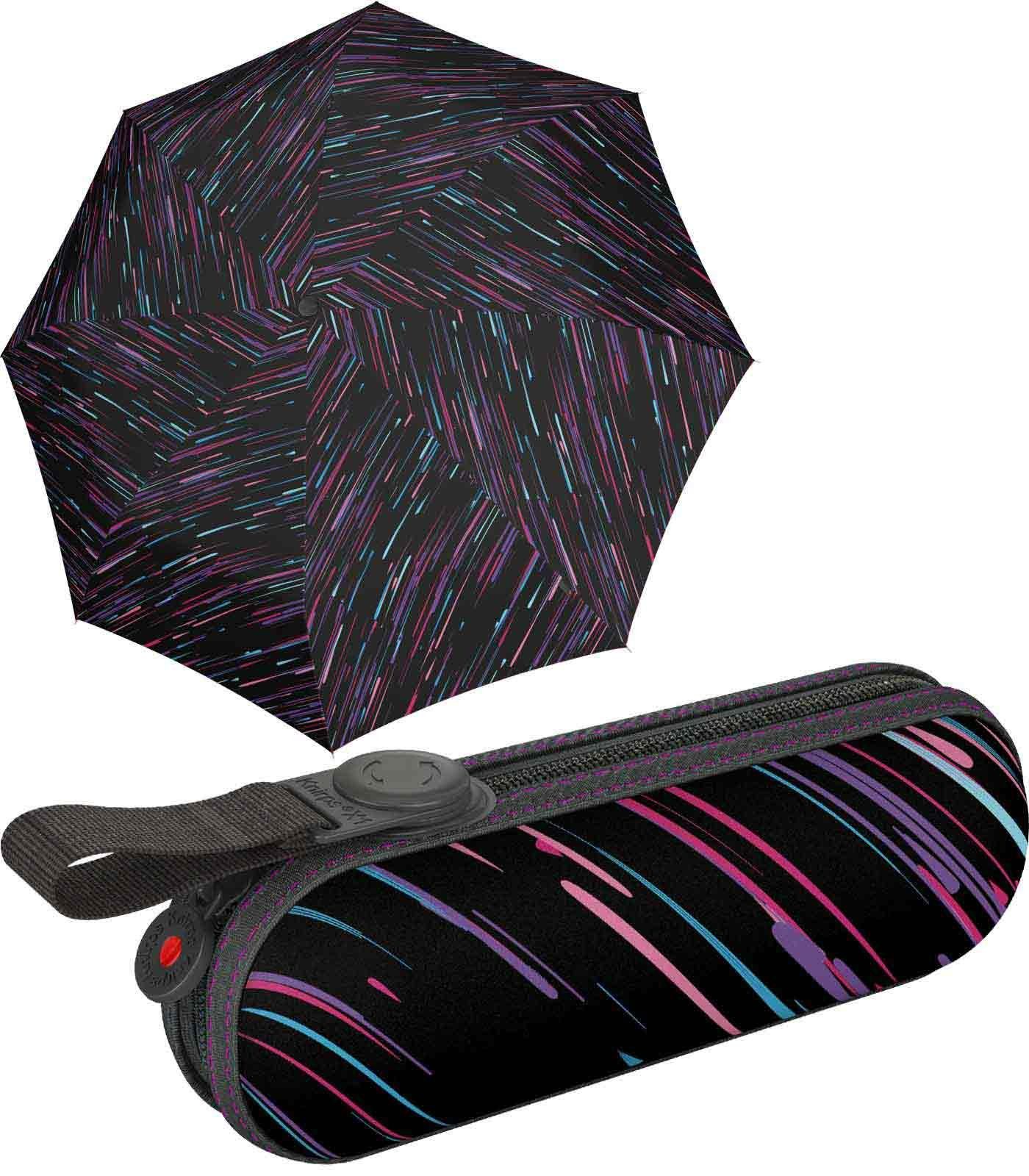 im der UV-Schutz lightning, Knirps® Super - X1 Hard-Case kleine, Begleiter leichte, Taschenregenschirm kompakte Mini