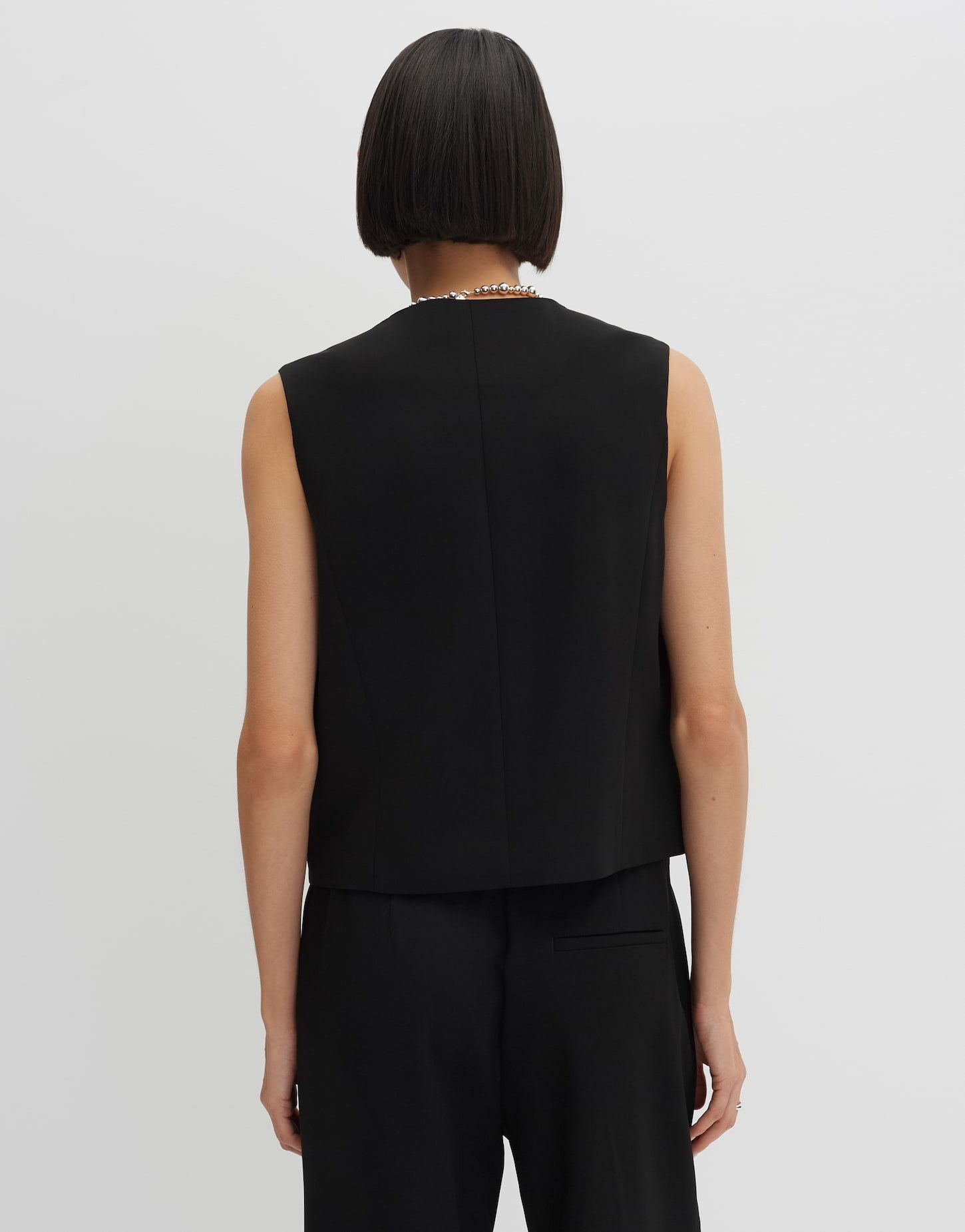 someday Anzugweste Valisa aus Viskosemix mit formstabiler Struktur Klare Silhouette mit verdeckter Knopfleiste