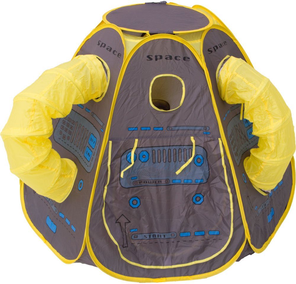 Lemodo Bällebad Kinderzelt mit 100 Spielbällen, Pop-Up Zelt, SPACE mit 100 Bällen