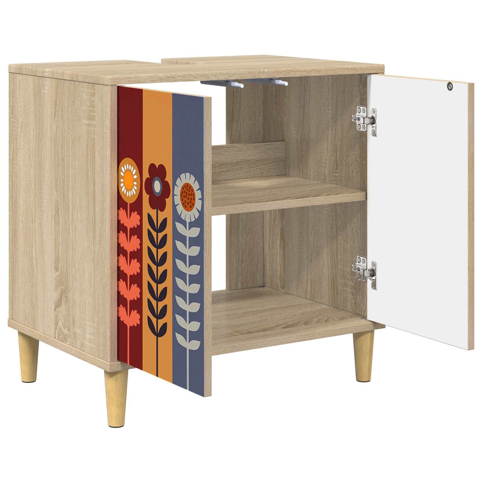 vidaXL Badezimmerspiegelschrank Badezimmerschrank ESSEN Sonoma 60 x 40 x 60 cm Holzwerkstoff (1-St) – Bild 4 von 5