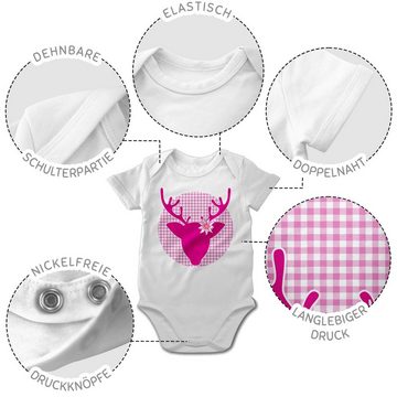Shirtracer Shirtbody Hirsch Edelweiß Mode für Oktoberfest Baby Outfit