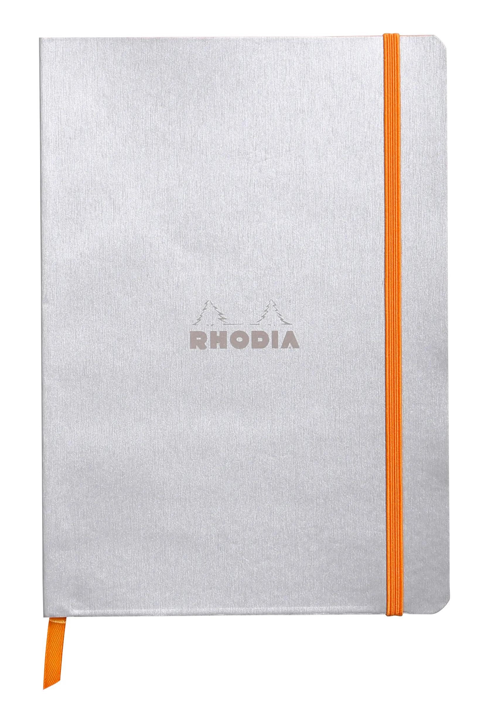 Rhodia Einsteck-Fotoalbum Notizbuch A5 Softcover, 80 Bl 90g, dot/punktkariert, Silber 117451C, Buch geleimt