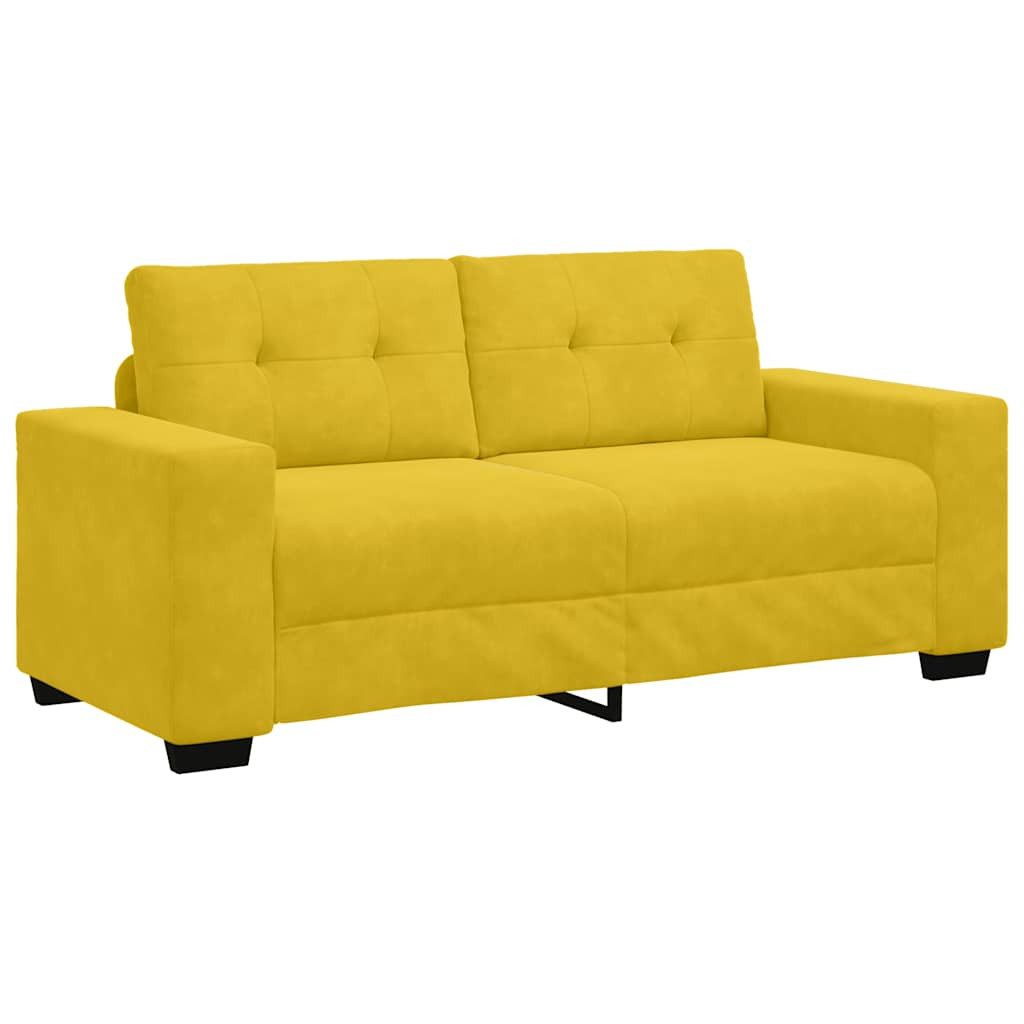 vidaXL Sofa Zweisitzer-Sofa Gelb 180x77x82 cm Samt, 1 Teile