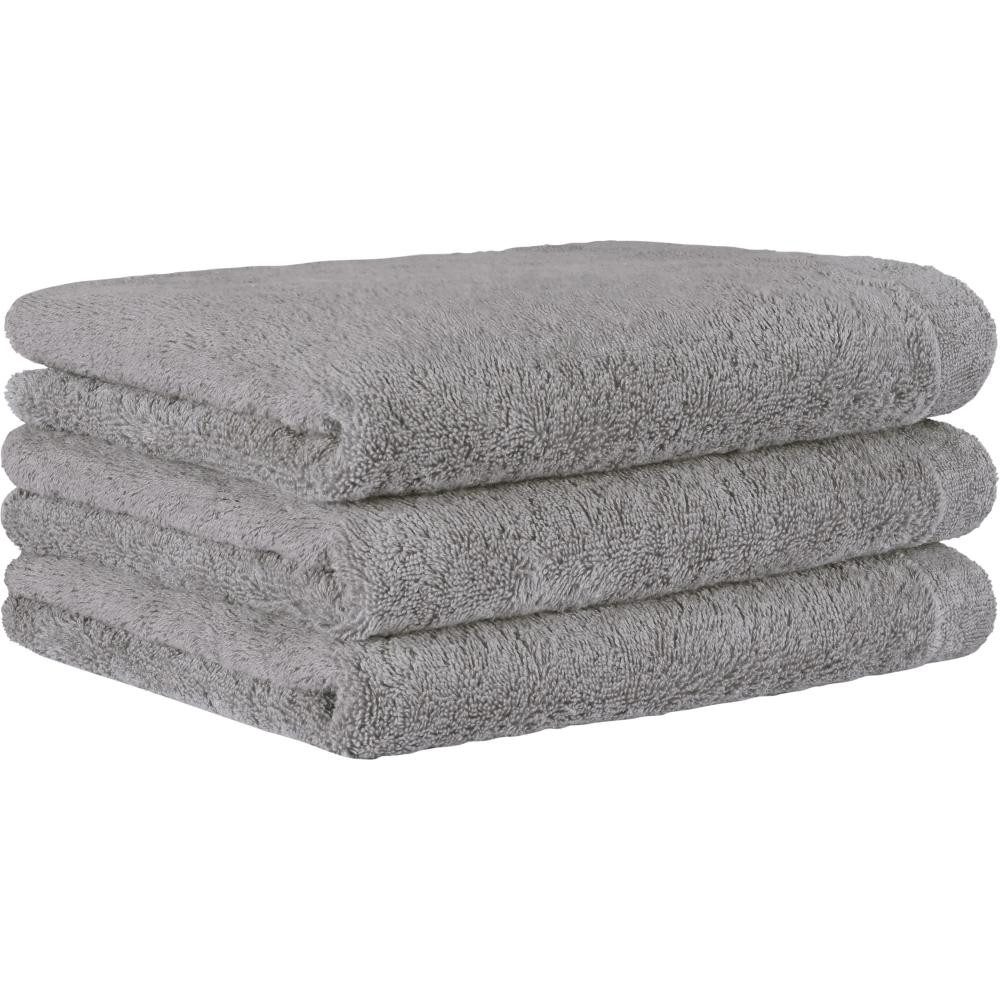 Cawö Badetücher Gästehandtuch Lifestyle Uni Metall Grau (30x50 cm)