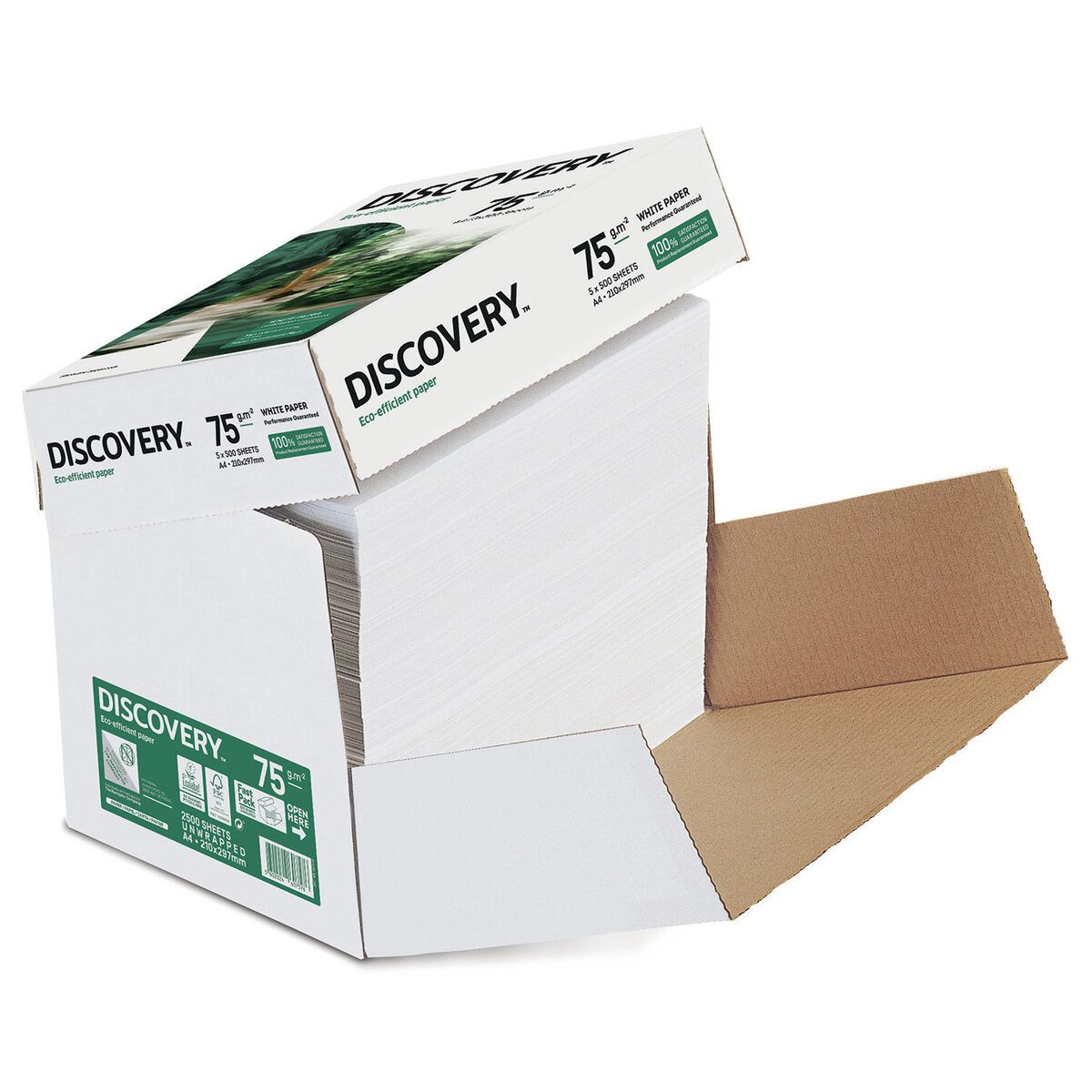 Discovery Kopierpapier Kopierpapier Discovery - A4 holzfrei 75 g/qm weiß 2500 Blatt.