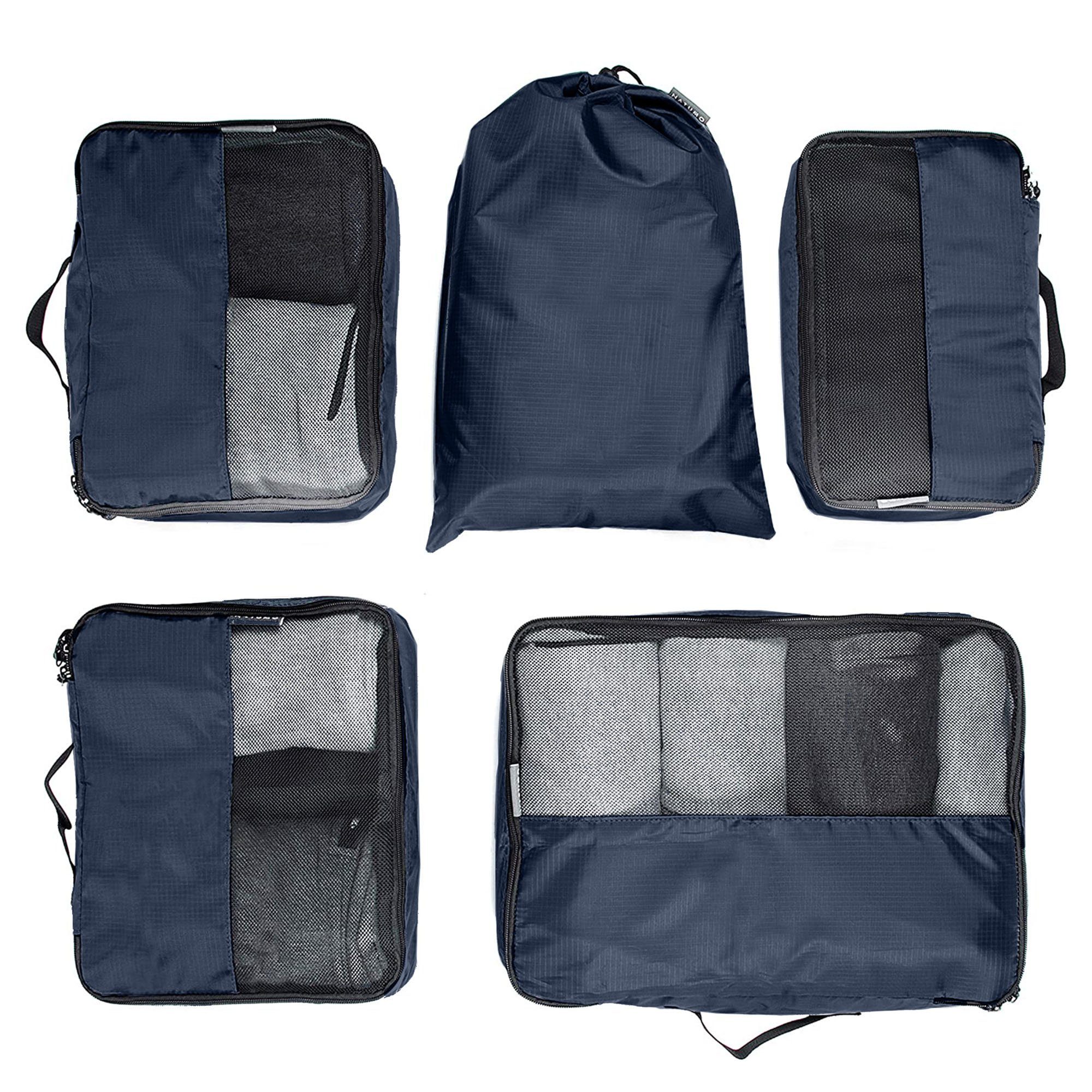 Reise natumo Packing Wäschesack, mit Kofferorganizer 5-tlg Packtaschen (5-tlg) Cubes