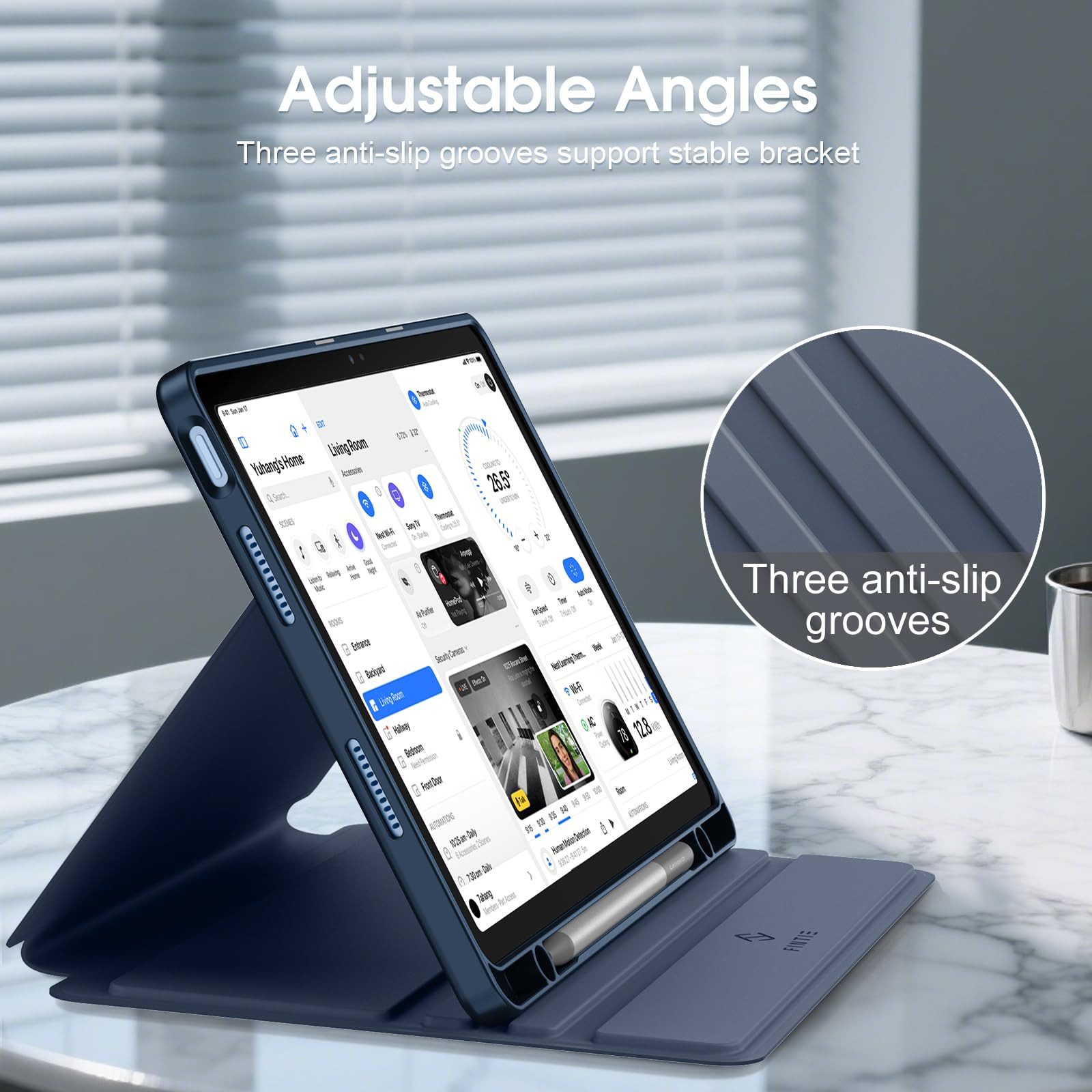 Fintie Tablet-Hülle mit Stifthalter für Lenovo Idea Tab 11 Zoll 2025 (TB-336ZU/ TB-336FU), Slim TPU Folio Hülle mit Auto Schlaf/Wach Funktion und Standfunktion