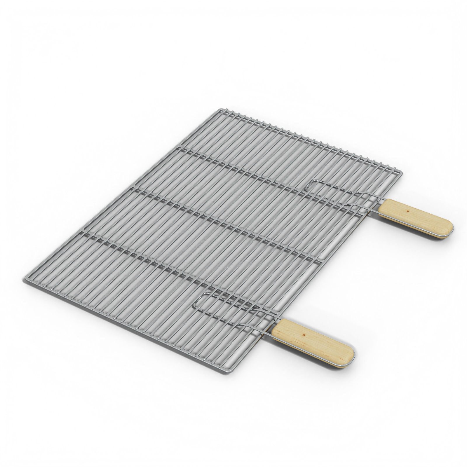 HAGO Grillrost Edelstahl Grillrost Ersatzrost Grillgitter universal Grillauflage Rost (1-St., Mit Griff), Abnehmbare Griffe, lebensmittelecht, universal