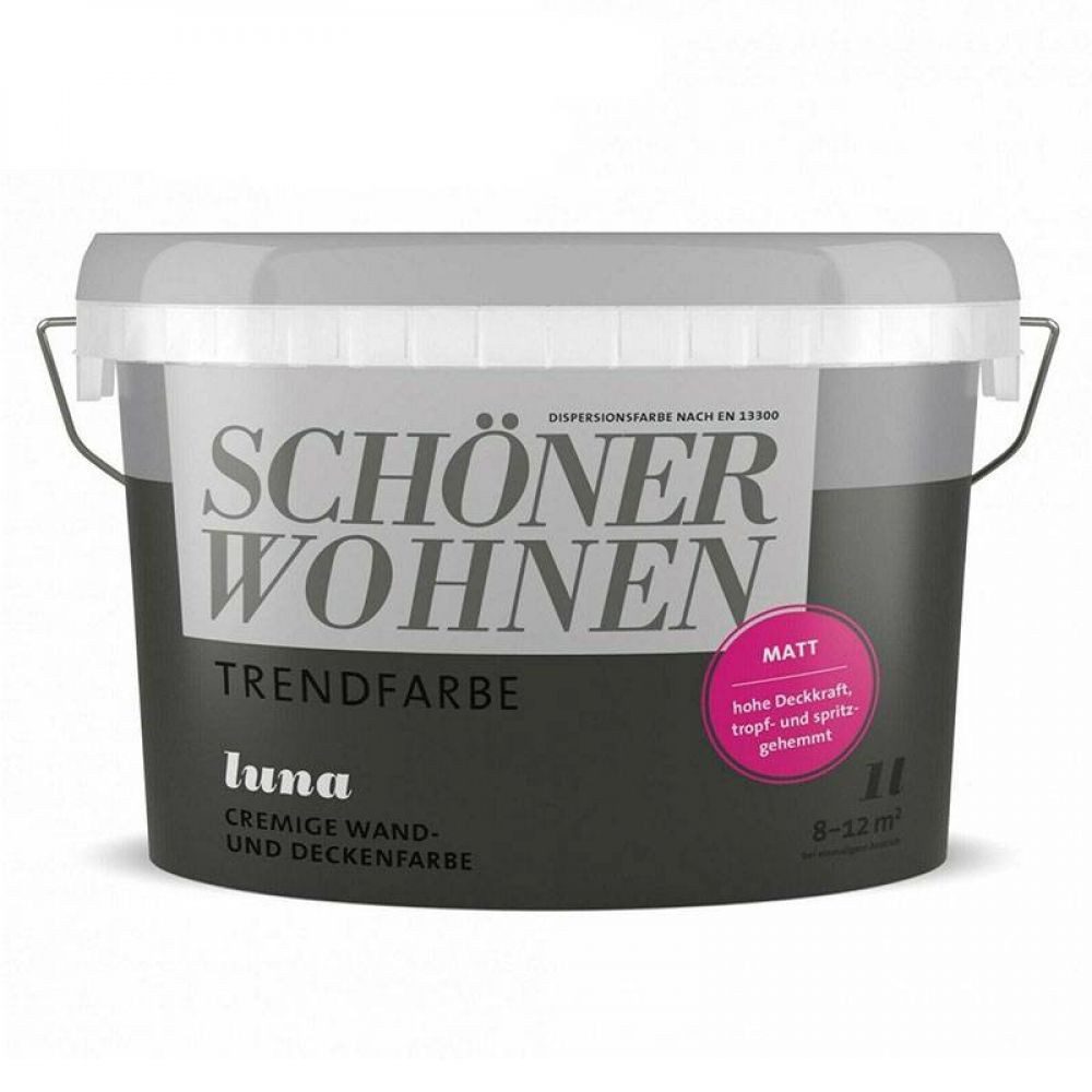SCHÖNER WOHNEN FARBE Wandfarbe SW Trend Wandfarbe matt 1,0L Luna 7502