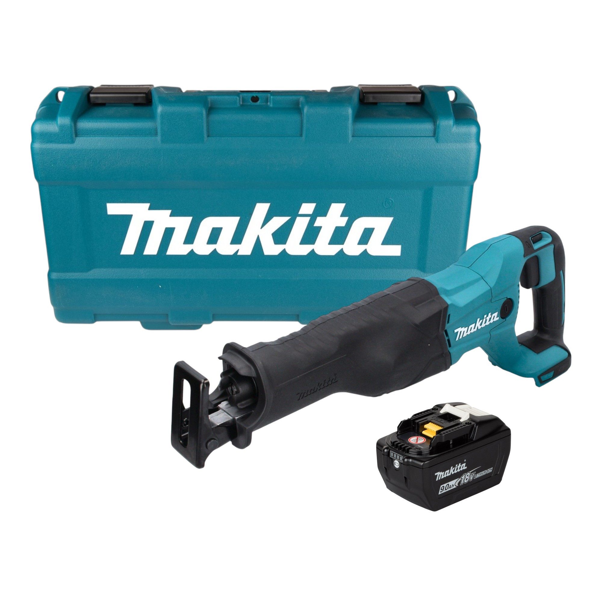 Makita Akku-Reciprosäge DJR 186 ZK Säbelsäge 18 V + 1x Akku 9,0 Ah + Koffer - ohne Ladegerät
