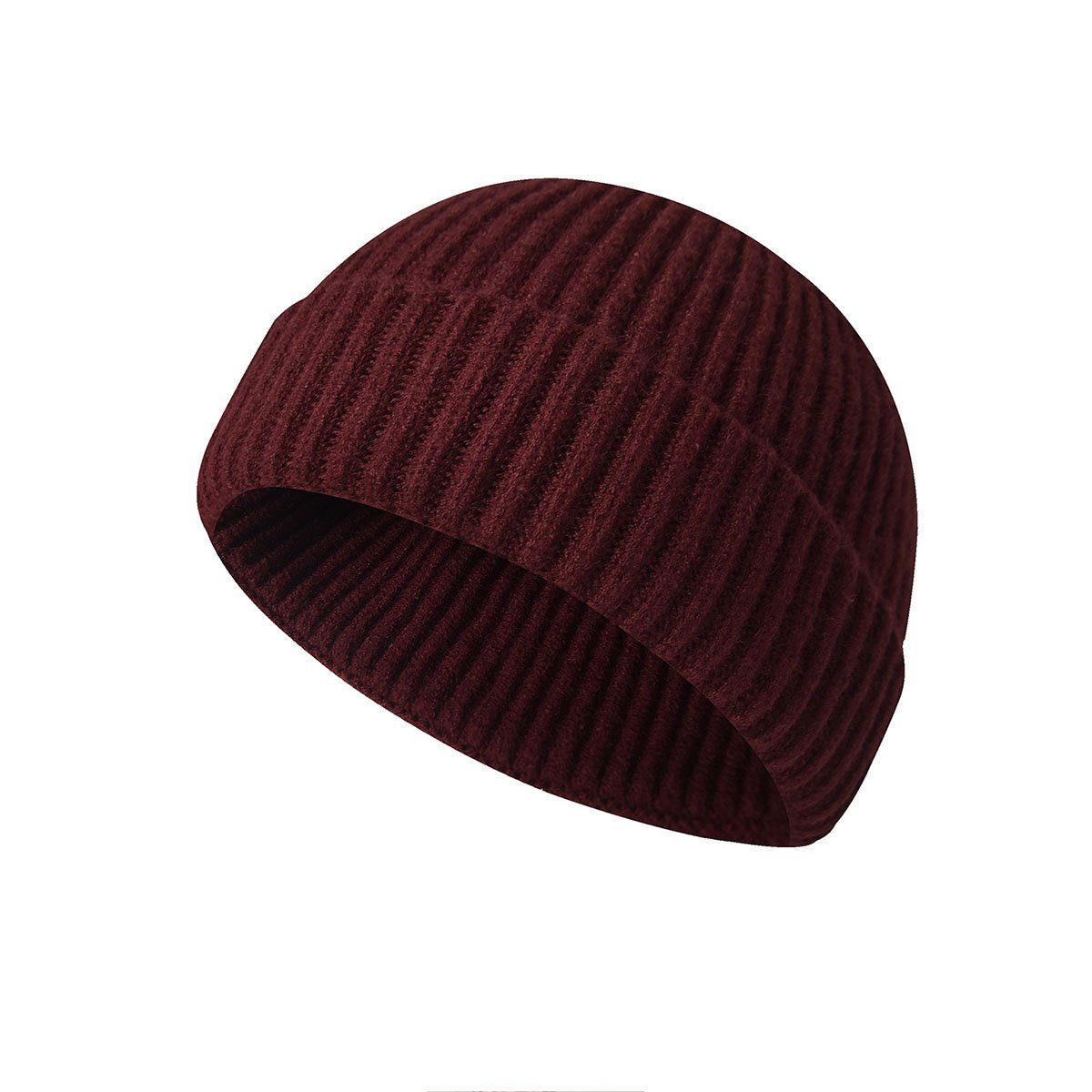 Baseballkappe (1-St) Unisex Retro Strickmütze Rot Beanie YANN Trawler Winter Hat
