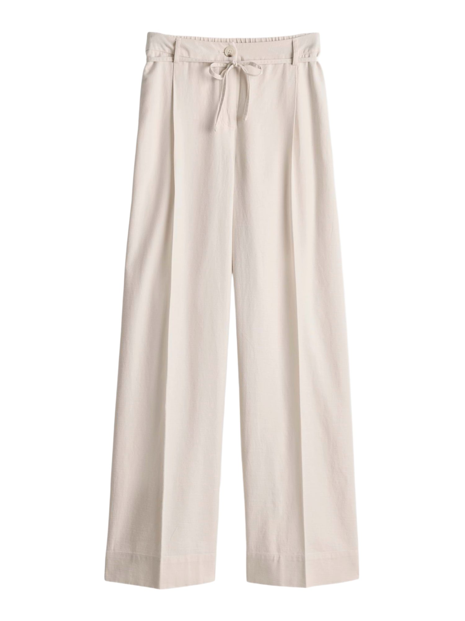 OPUS Stoffhose natur,Casual,Baumwolle,Unifarben,Wide Leg,Mittel
