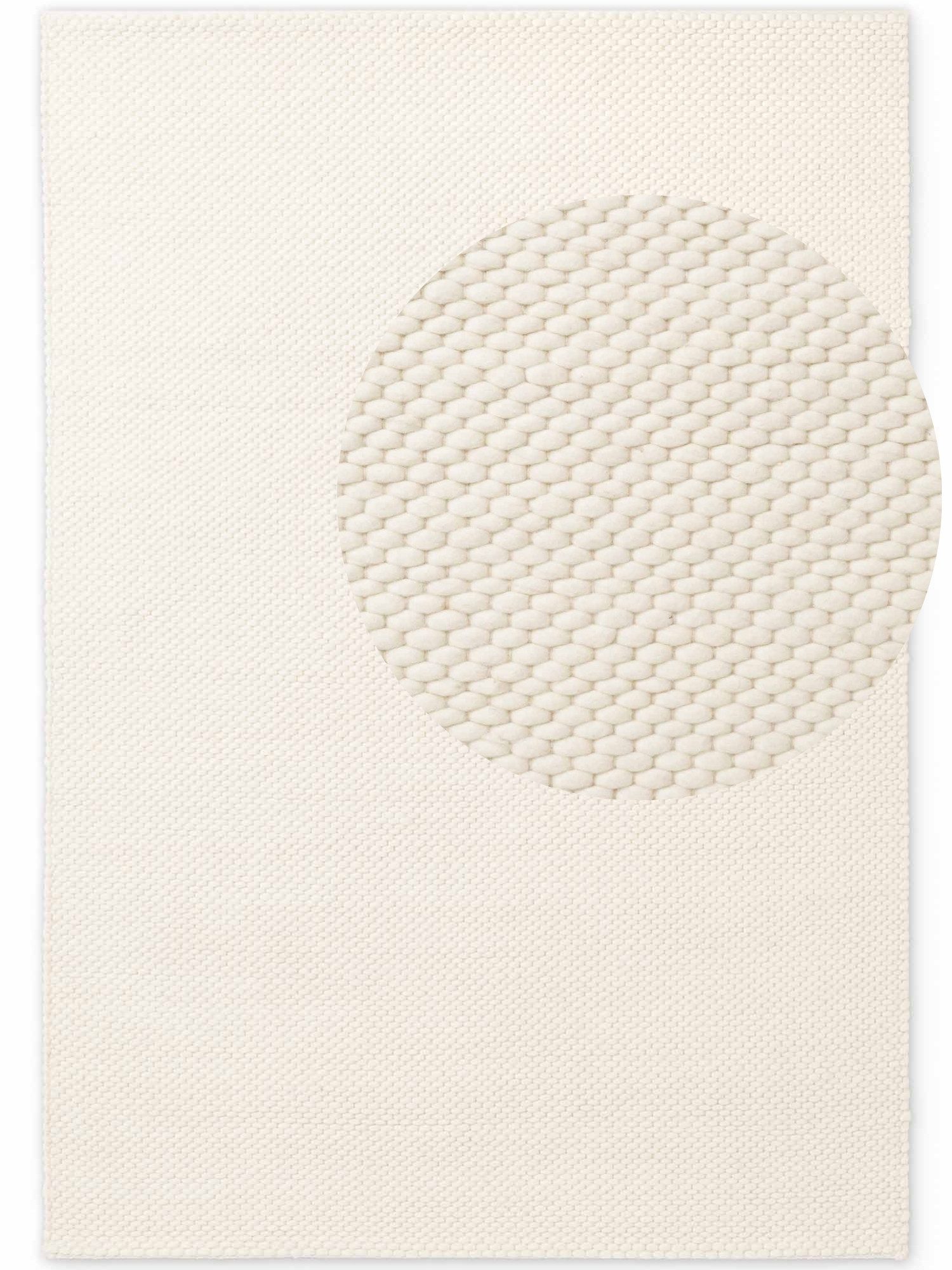 ELLE DECORATION Wollteppich Beans, rechteckig, Höhe: 10 mm, Handweb Teppich Wolle, Perlenstruktur, Wohnzimmer, Schlafzimmer, Flur