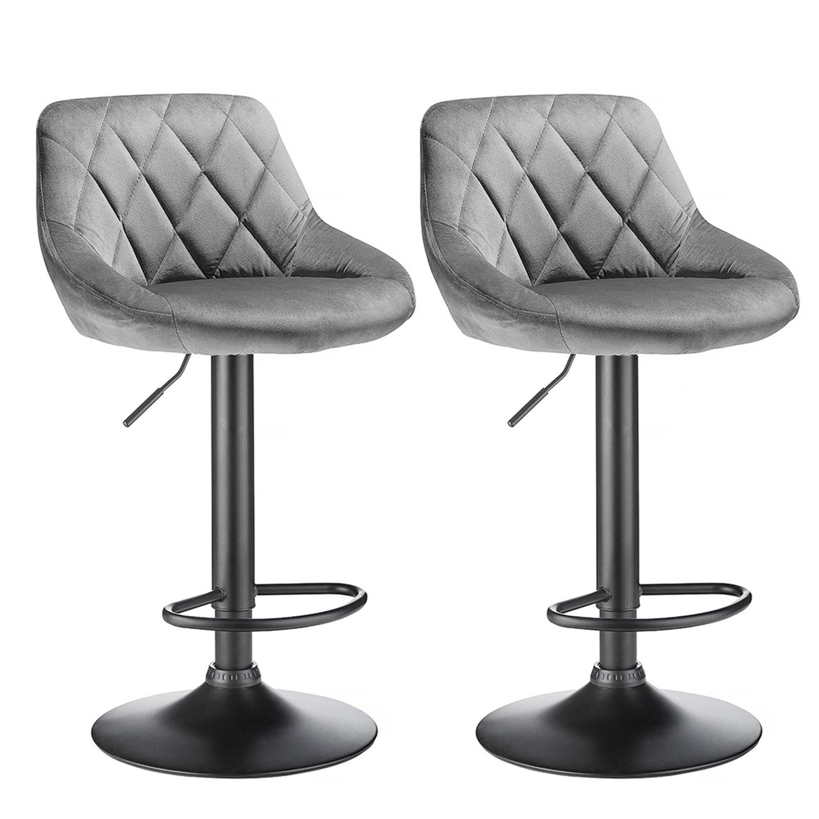 Barhocker Barstühle Bistrohocker Samt Gepolsterte Sitzfläche Höhenverstellbar